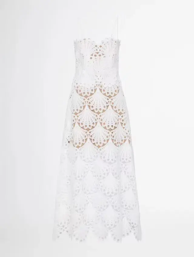 Sheike Ella Lace Maxi Dress White Size 8 / S for rent on The Volte - main image