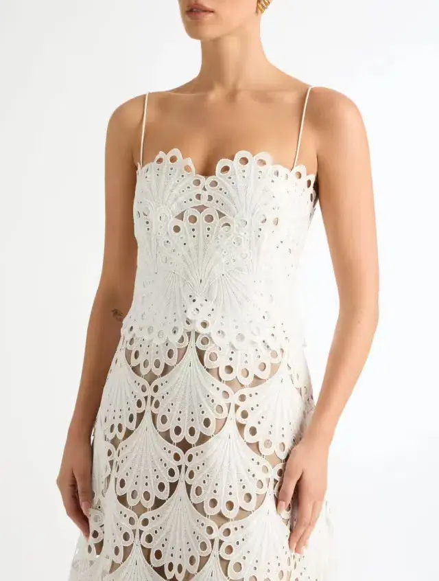 Sheike Ella Lace Maxi Dress White Size 8 / S for rent on The Volte - main image