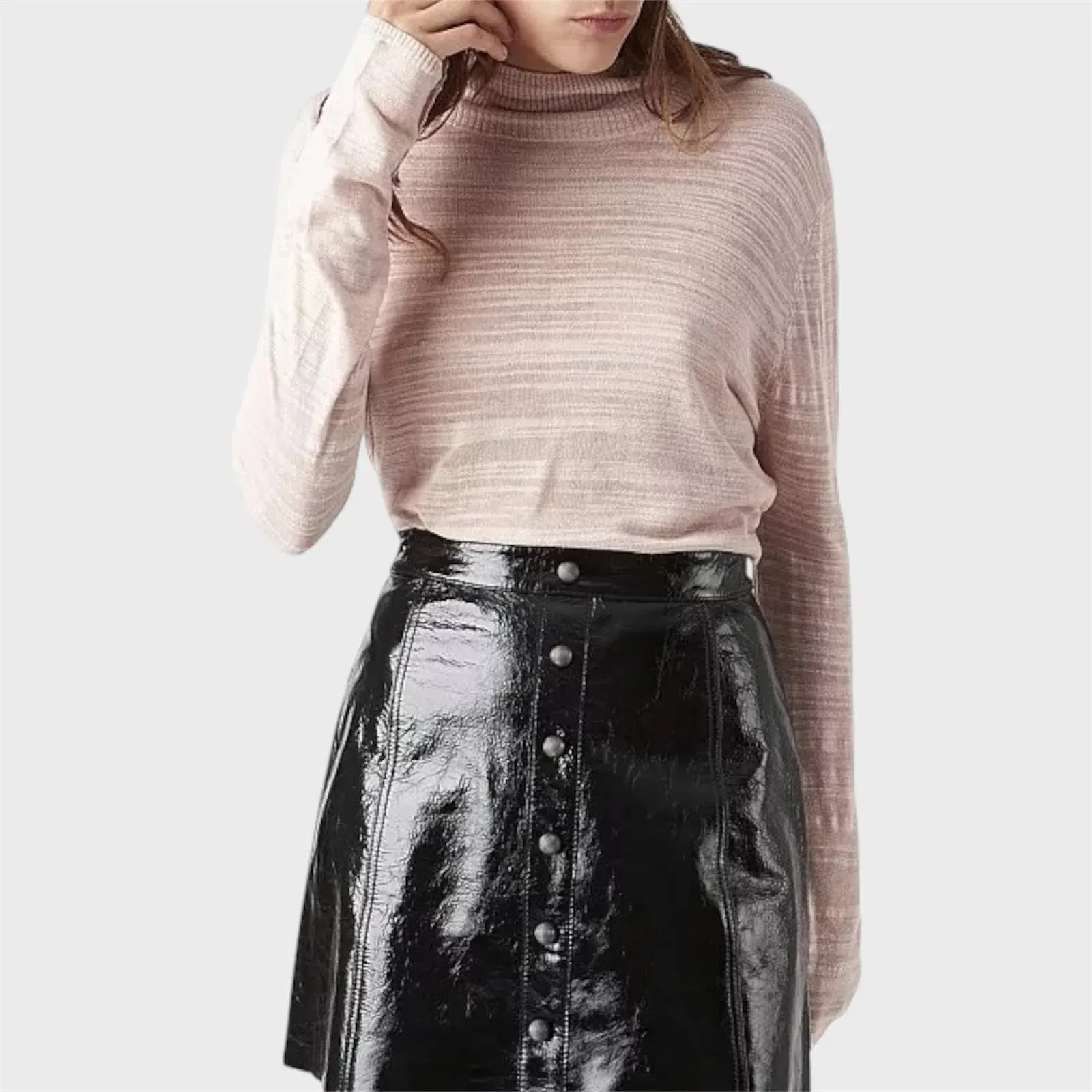 Aje Pallenberg Patent Leather Mini Skirt Black Size 10 / M - Image 5