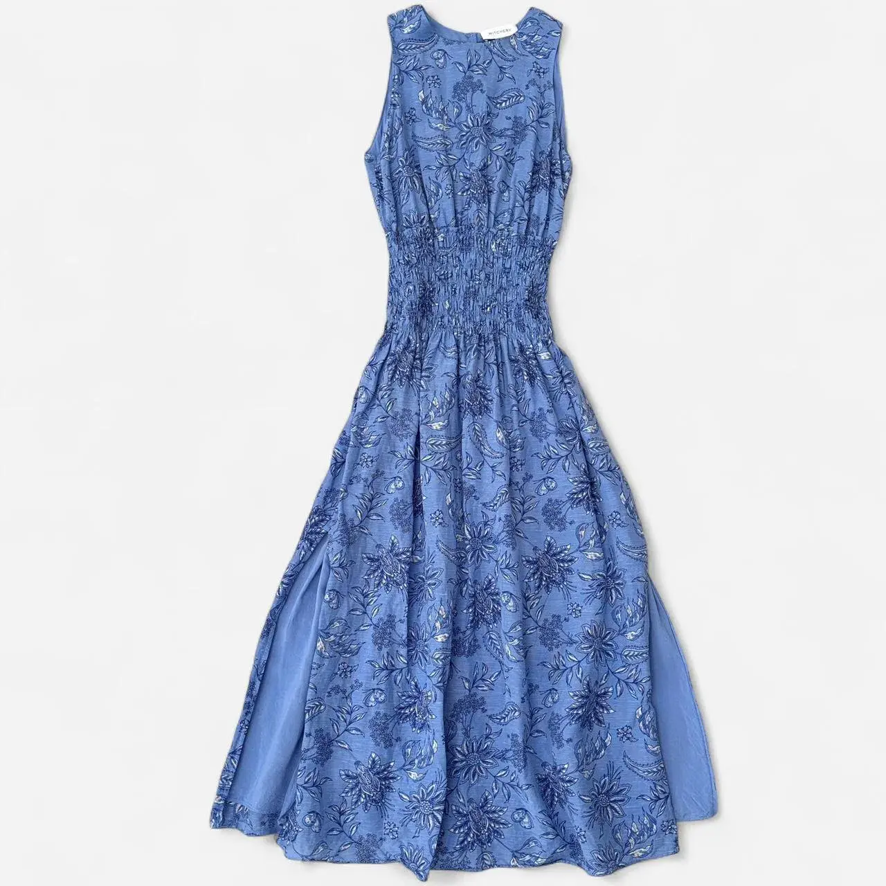 Witchery Cornflower Blue Linen Maxi Dress Size 6 - Image 5