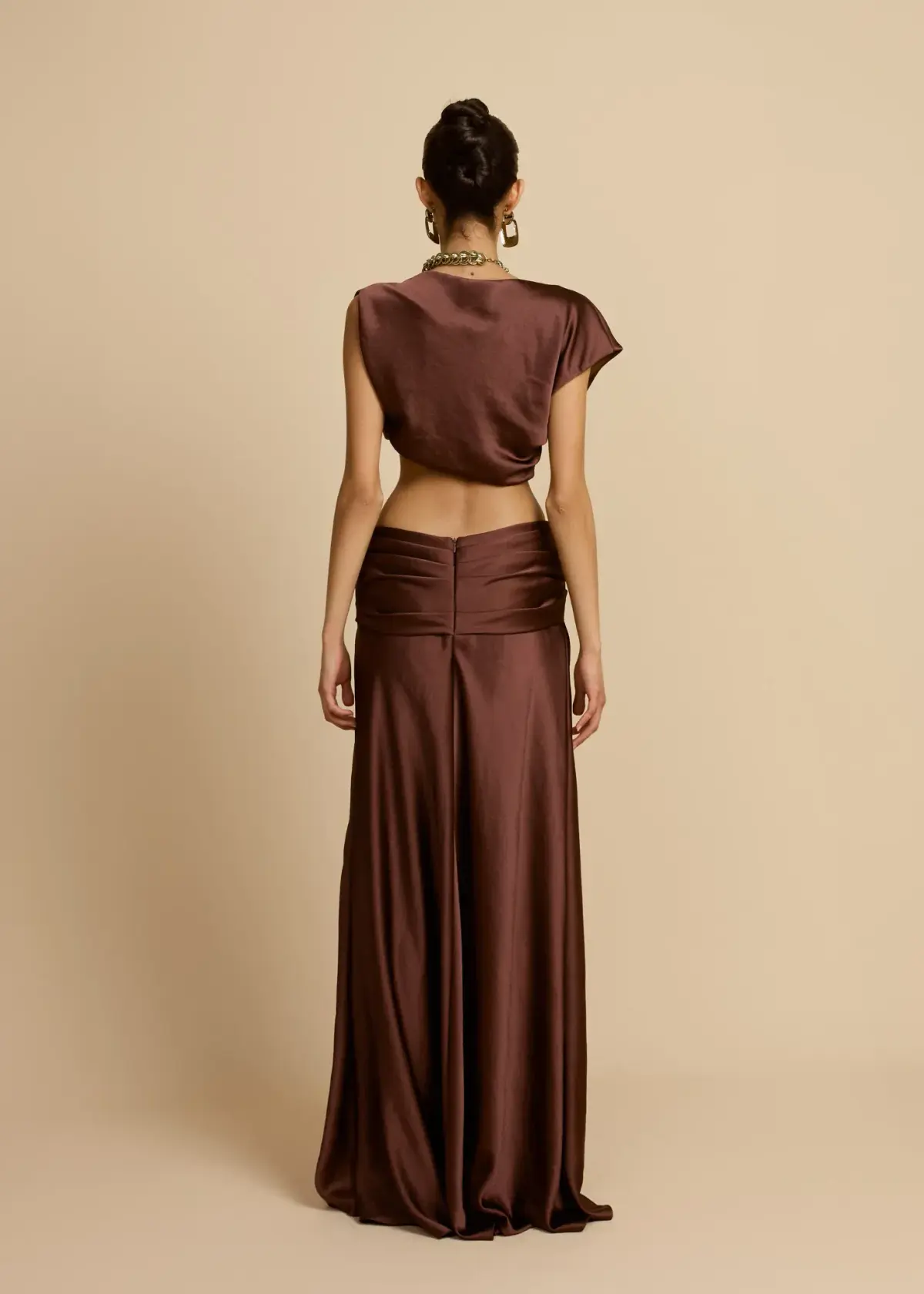 Arcina Ori ANDI TOP CACAO and ANDI SKIRT CACAO Size XS - Image 3