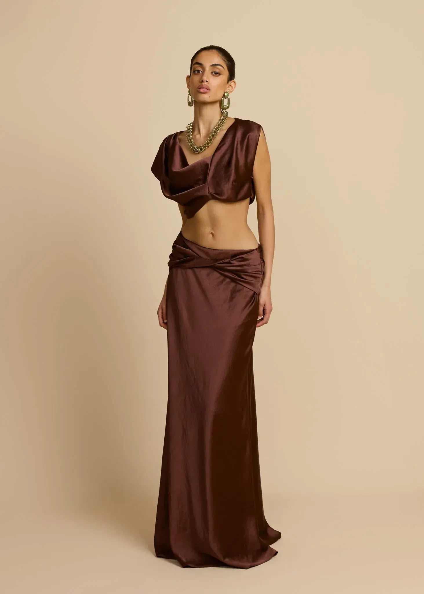 Arcina Ori ANDI TOP CACAO and ANDI SKIRT CACAO Size XS - Image 2