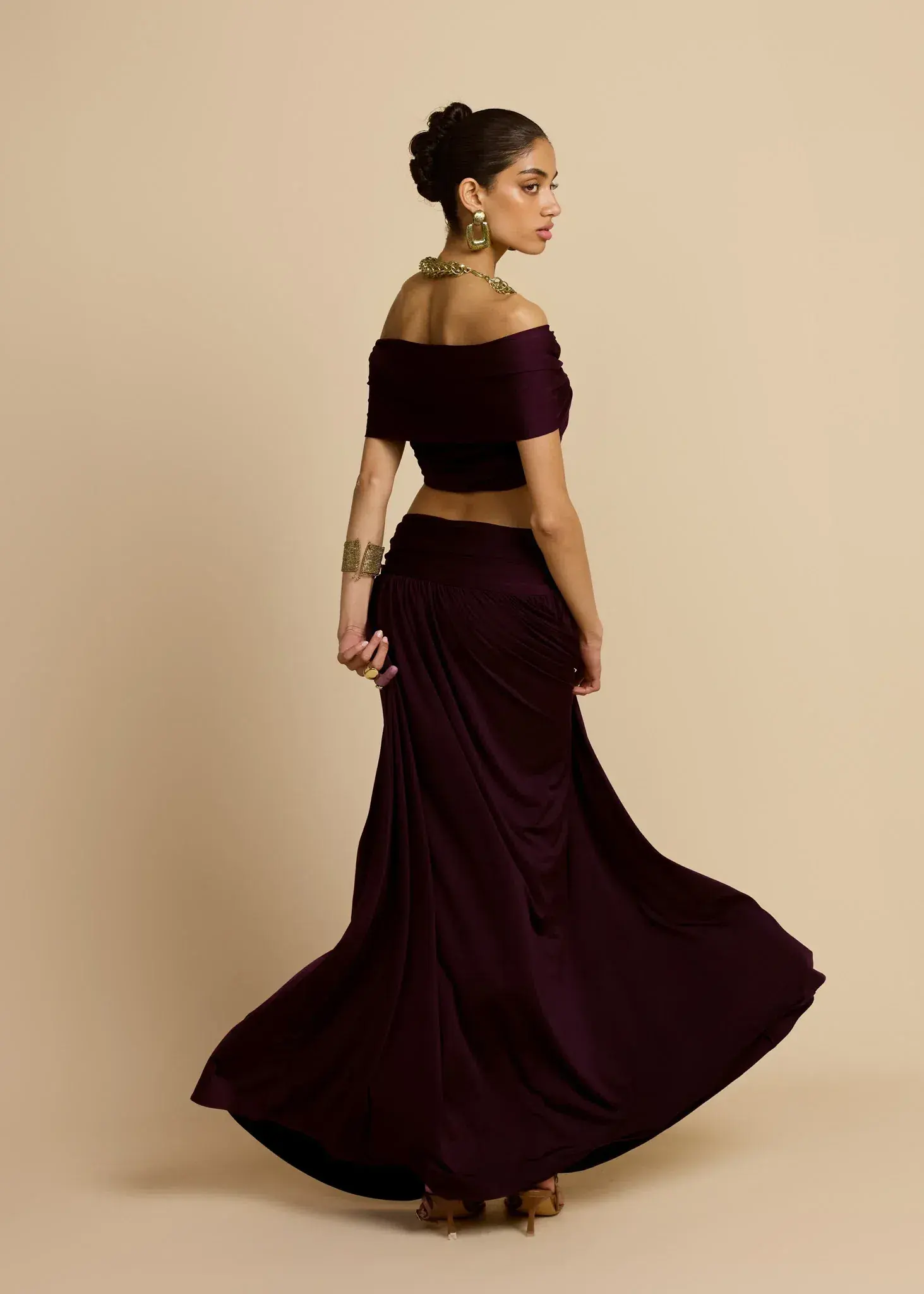 Arcina Ori ALESSIA TOP PLUM and ALESSIA SKIRT PLUM Size L - Image 2