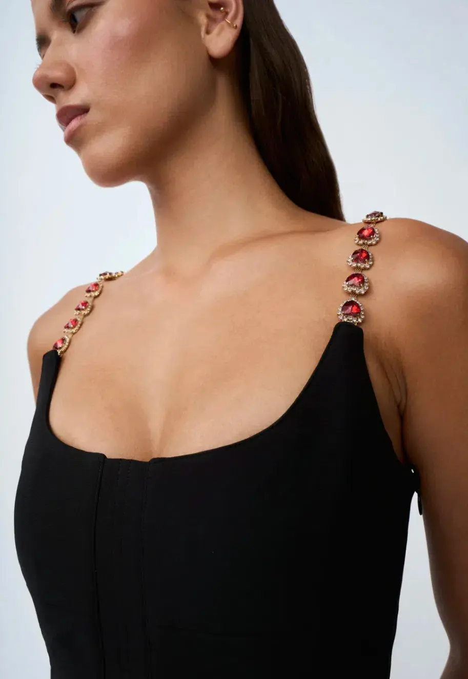 By Johnny Love Chain Mini Dress Black Size 14 for rent on The Volte - main image