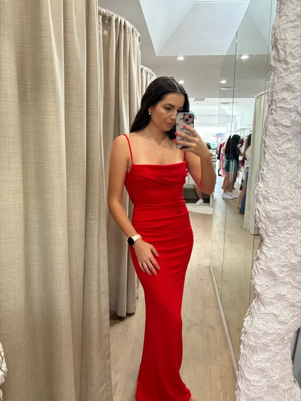 Effie Kats Havilland Gown  Cherry Red Size XS/Au 6 for rent on The Volte - main image