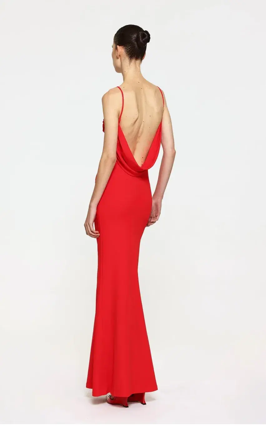 Effie Kats Havilland Gown  Cherry Red Size XS/Au 6 for rent on The Volte - main image