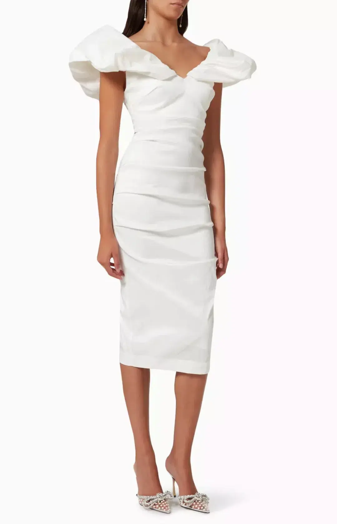 Rachel Gilbert Frey Dress White 0/AU6 - Image 3