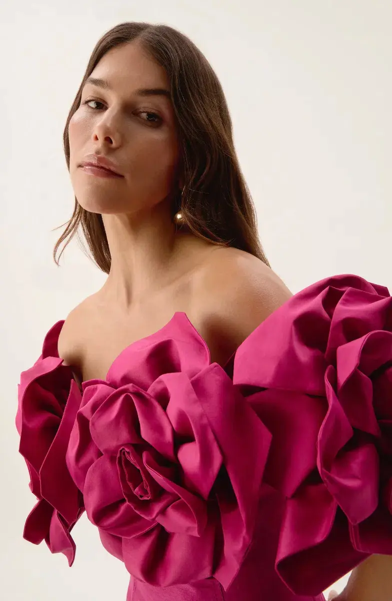 Aje Etta Gown Magenta Size 12 - Image 4
