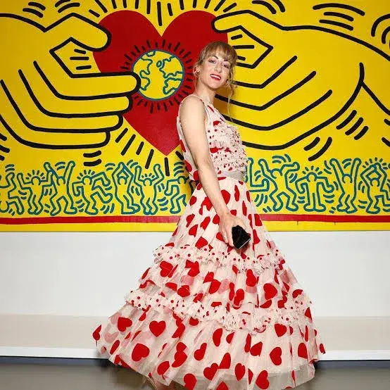 Trelise Cooper Nothing But Ruffle Skirt Midi Red Cream Size S - Image 3
