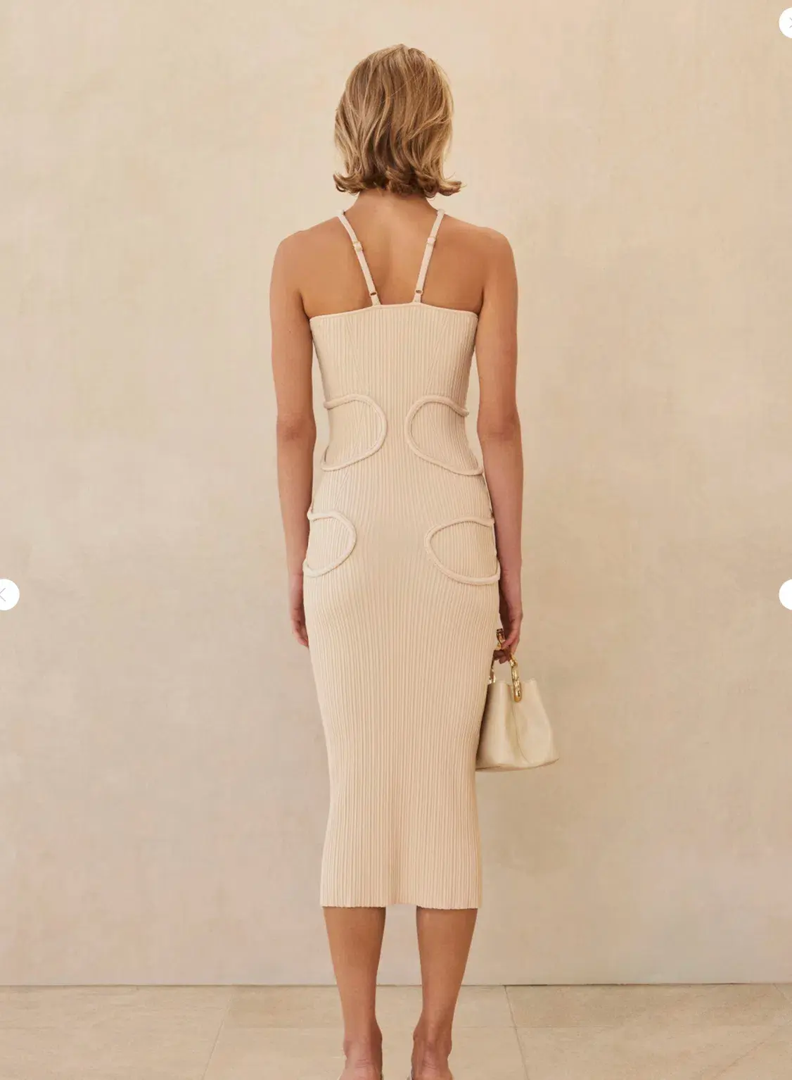 Cult Gaia Avery Knit Dress Cream Size 8 - Image 3
