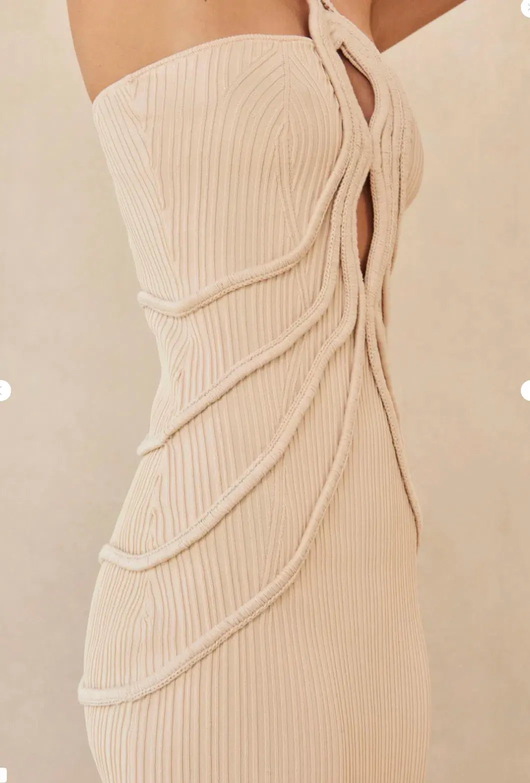 Cult Gaia Avery Knit Dress Cream Size 8 - Image 4