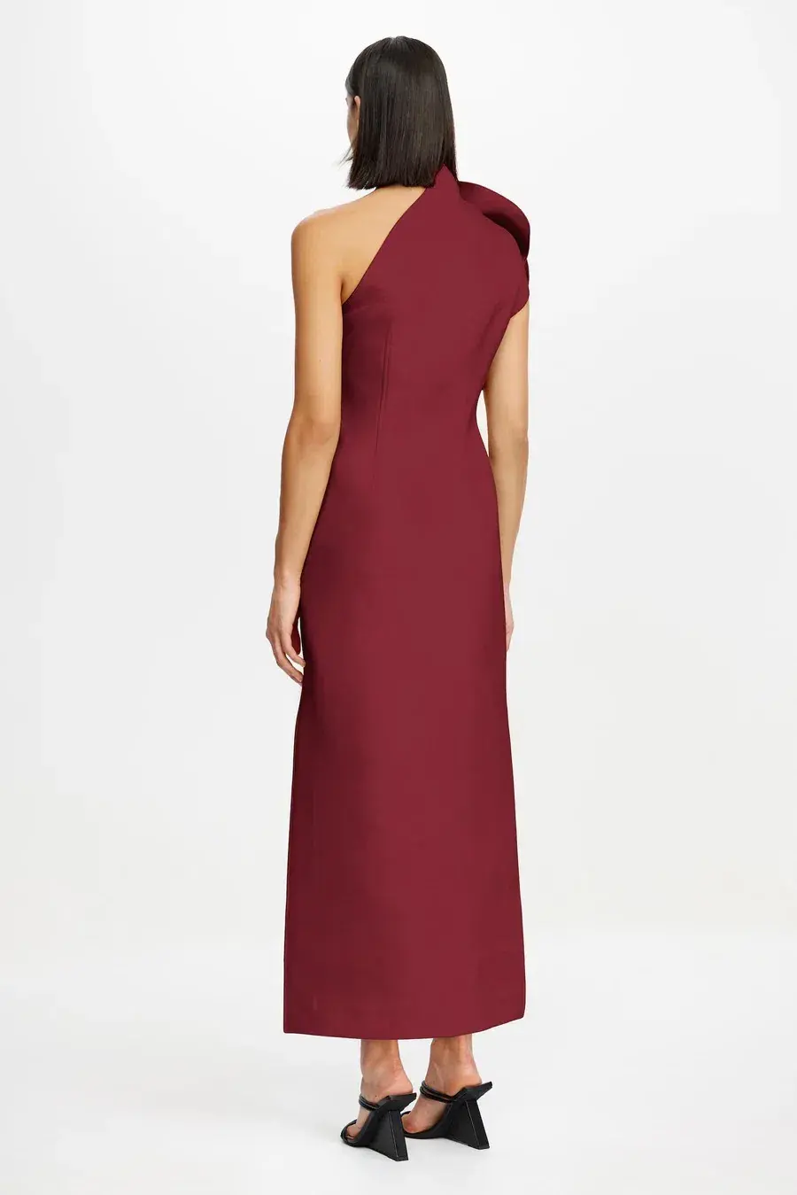 Acler Hawkley Midi Dress Bordeaux Size 10 - Image 2