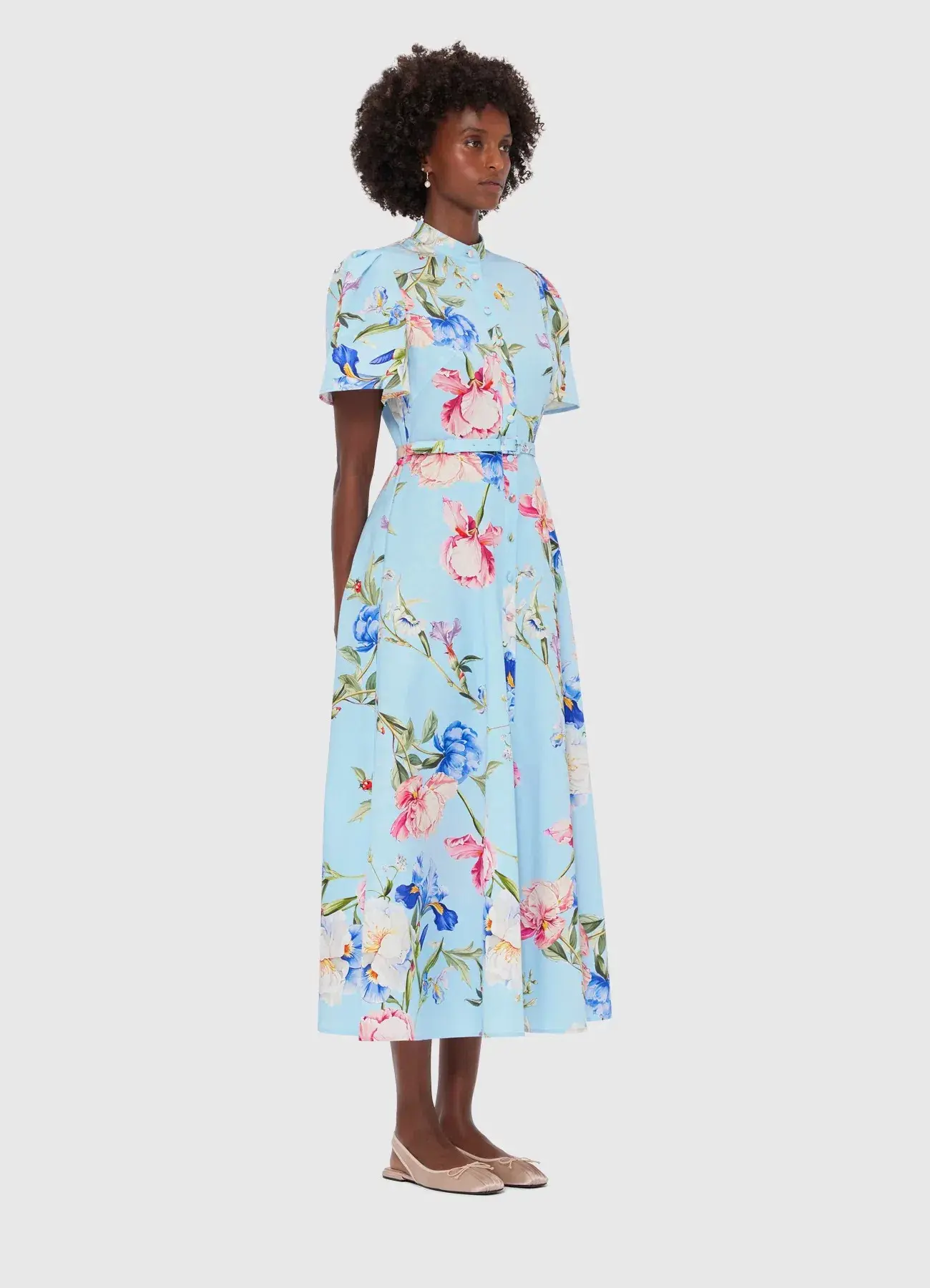 Leo Lin Bianca Midi Dress Garden Print Size 14 - Image 4