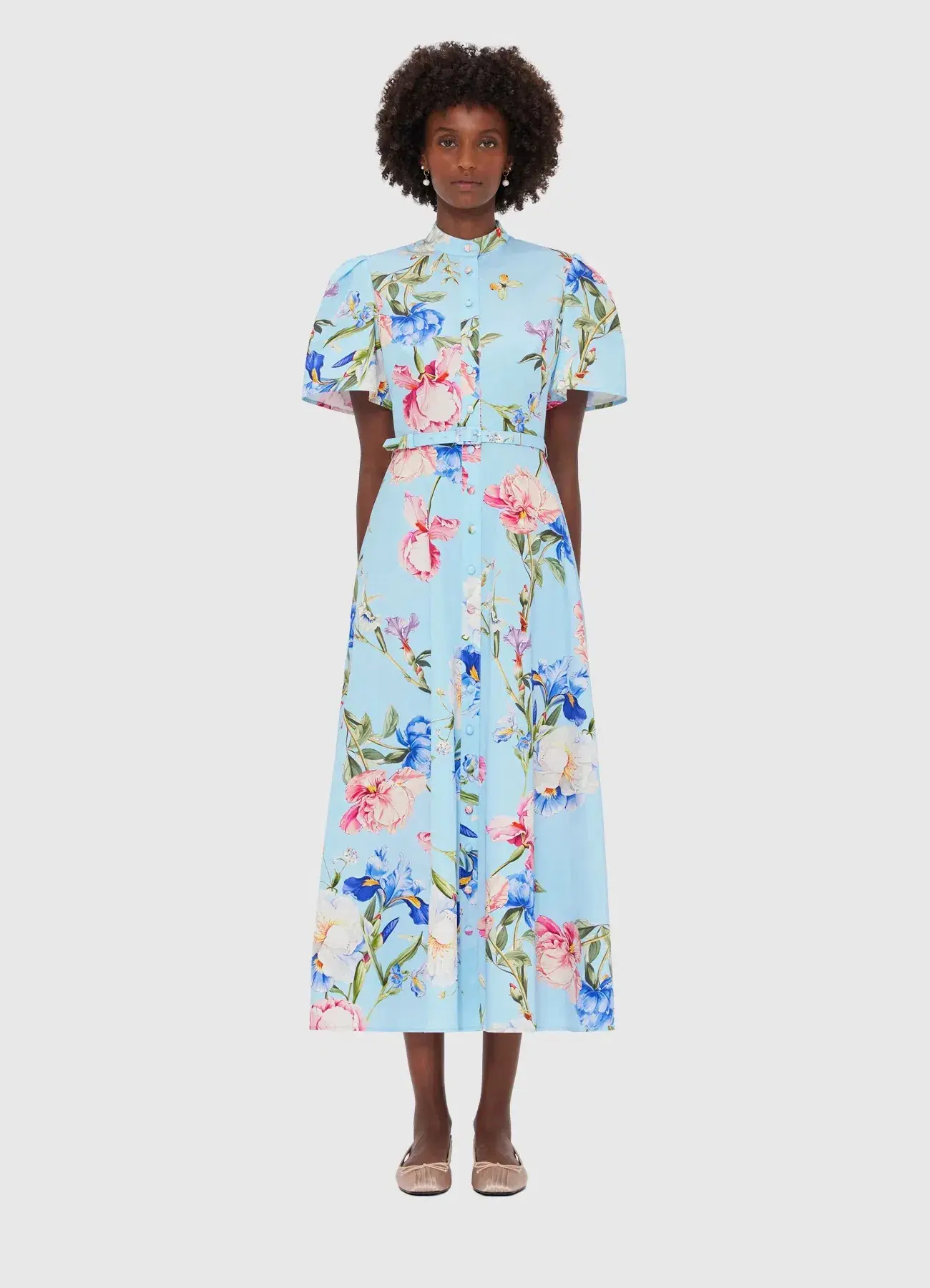 Leo Lin Bianca Midi Dress Garden Print Size 14 - Image 1