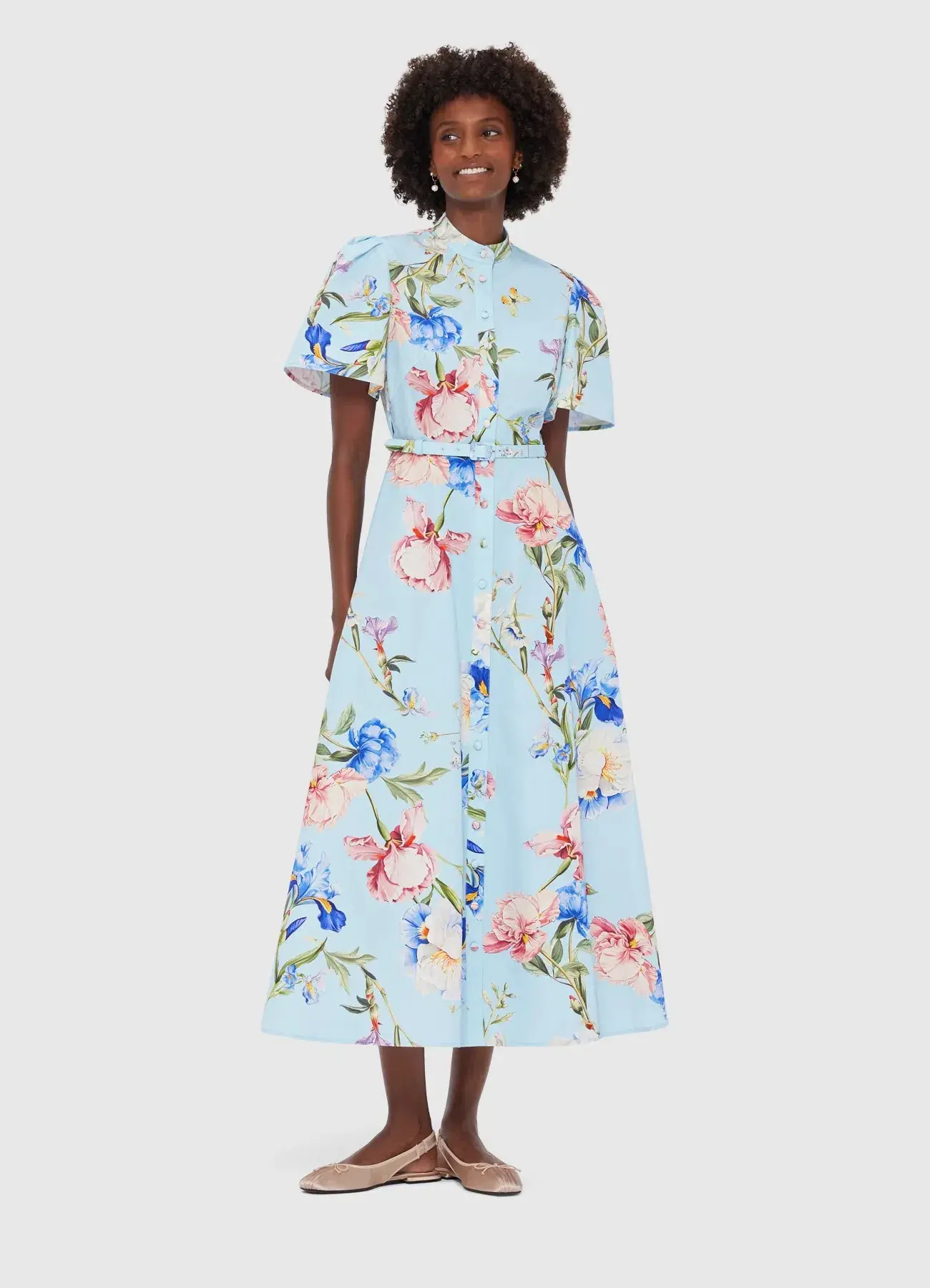 Leo Lin Bianca Midi Dress Garden Print Size 14 - Image 3