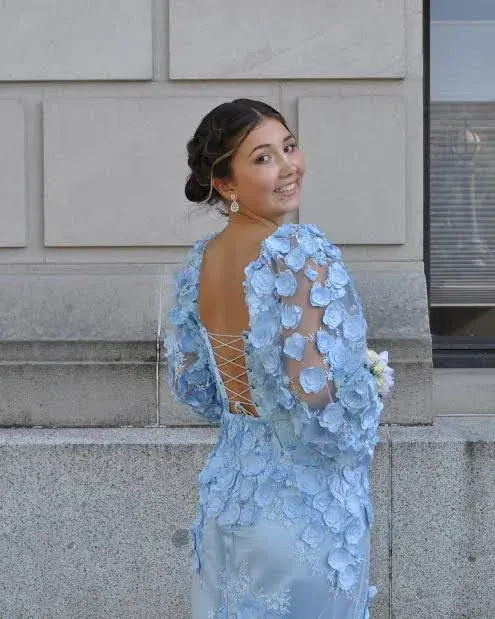 Alamour The Label Ginvra 3D Flower Dress Blue Size M /Au 10  - Image 5