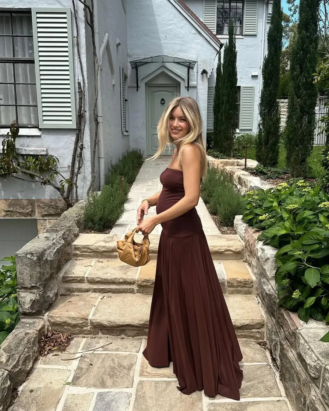 Esse Studios Illi Band Maxi Dress in Shiraz Size 8 - Image 4