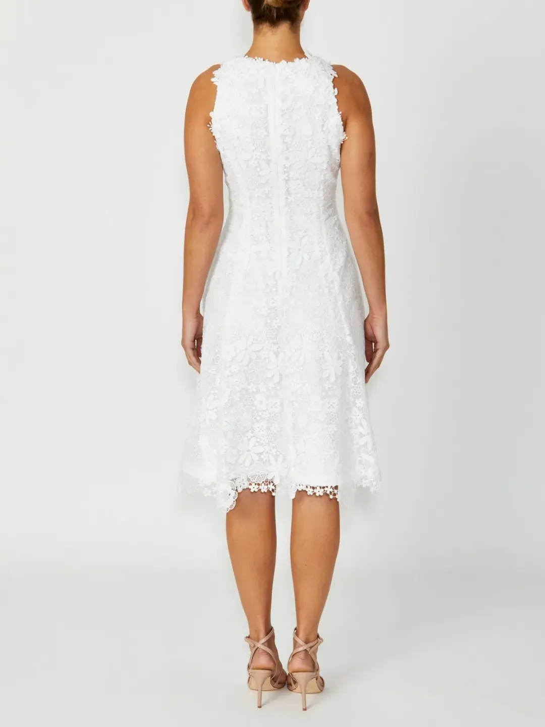 Anthea Crawford Virginia Lace Dress in Ivory Size 14  for rent on The Volte - main image