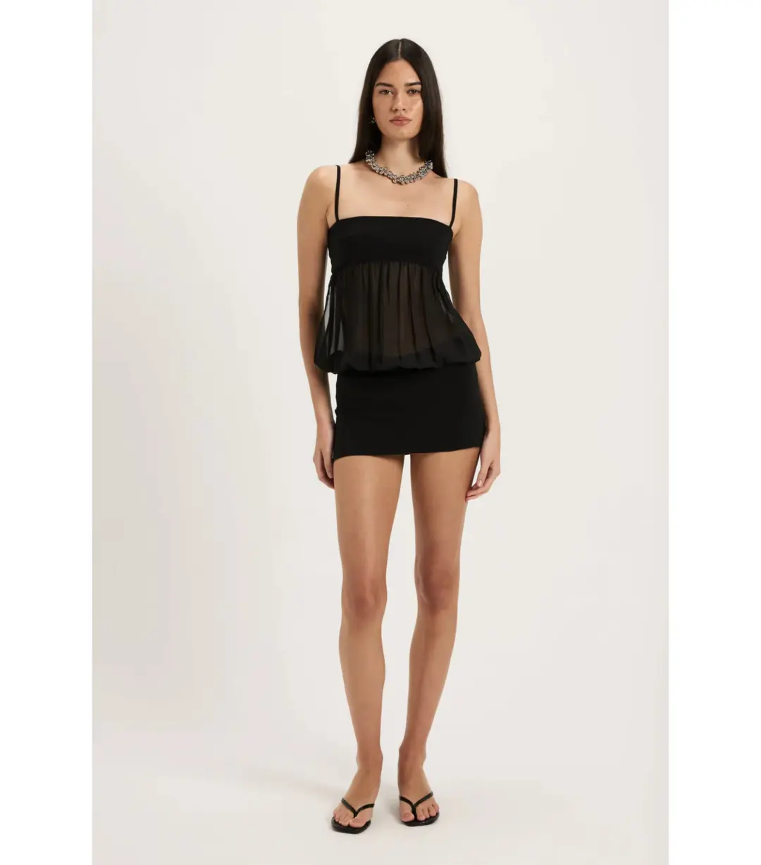 Ance Gria Romeo Mini Dress Black Size Small / AU 6 for rent on The Volte - main image