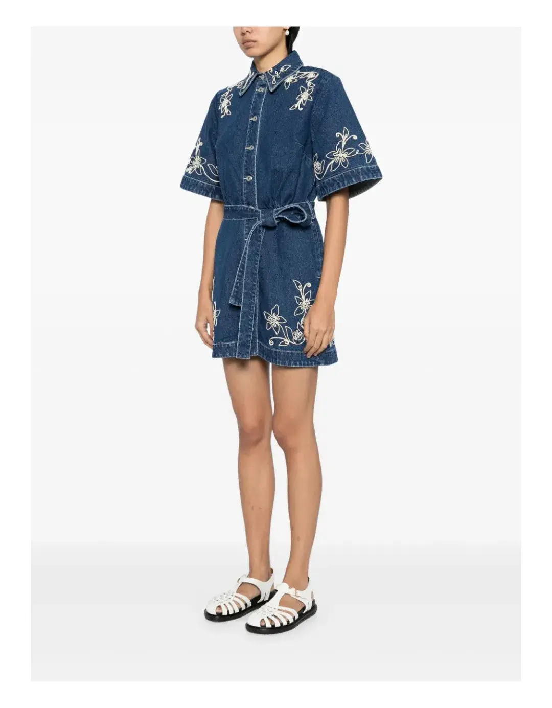 Alemais Carmen Mini Dress Blue Size AU 14 - Image 1