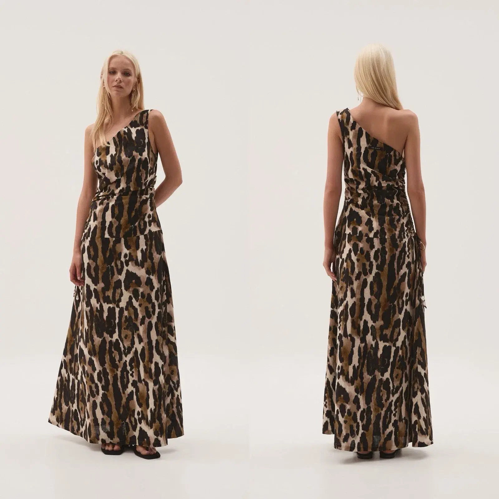 Aje Daze One Shoulder Maxi (Animal Print) Size 10 - Image 1