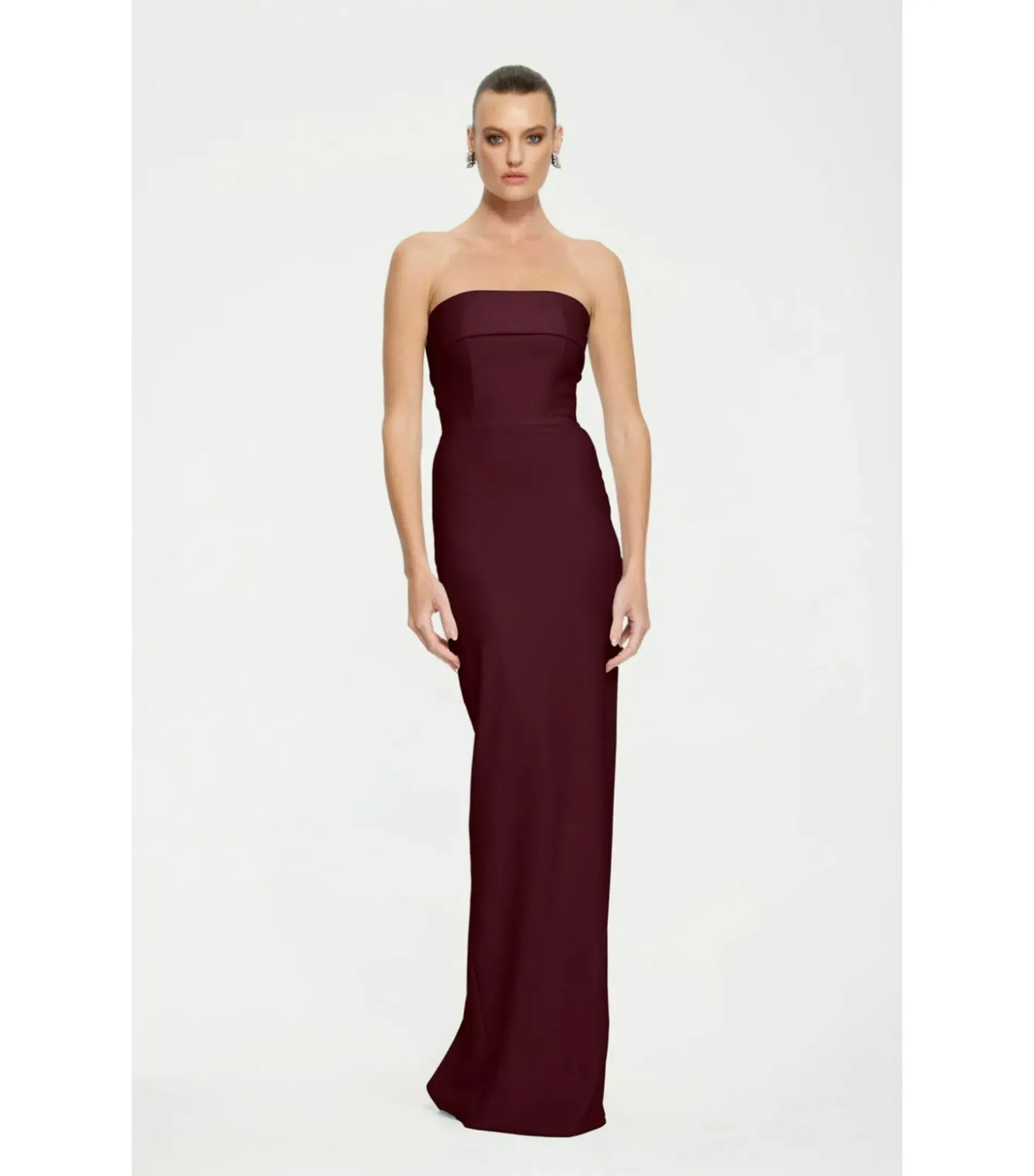 Effie Kats Monroe Maxi Gown in Wine Size AU 6 - Image 1