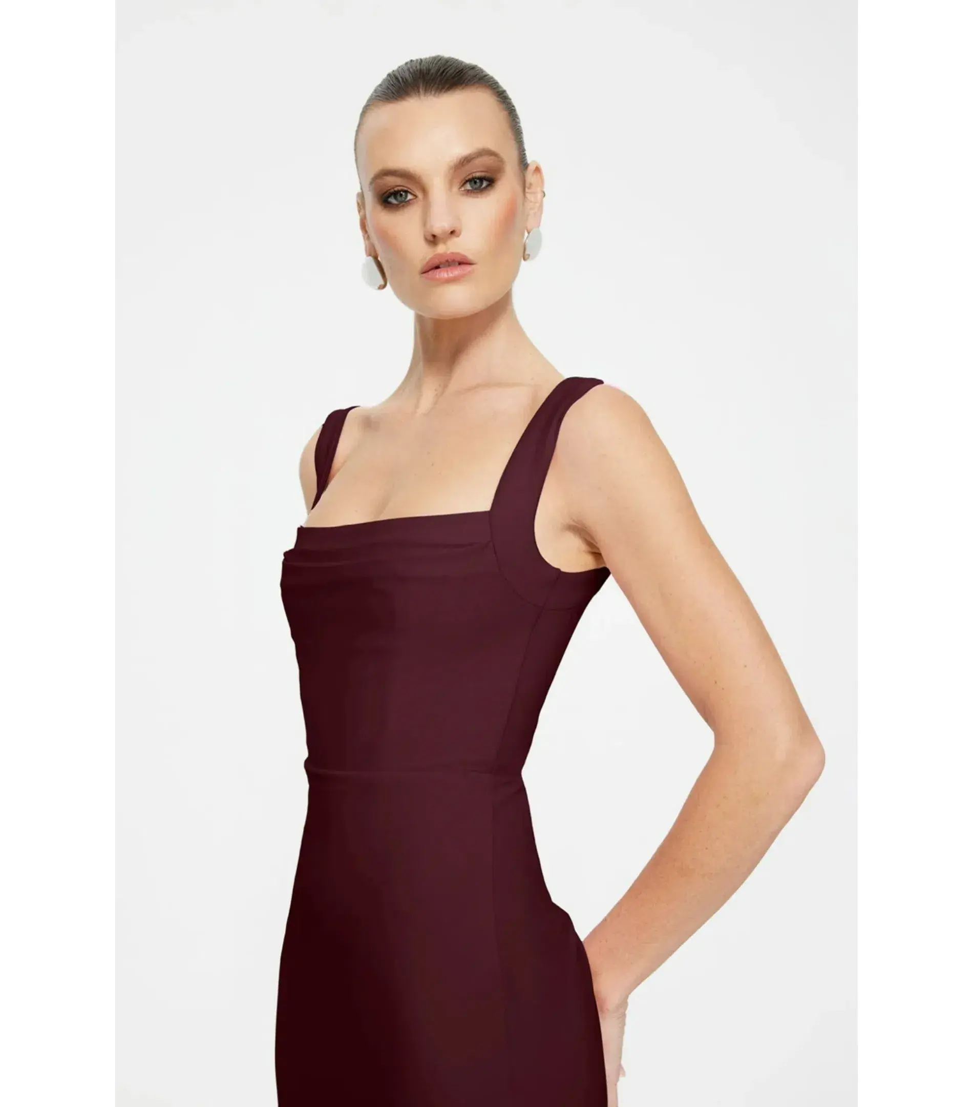 Effie Kats Marbella Maxi Gown in Wine Size AU 6 - Image 2