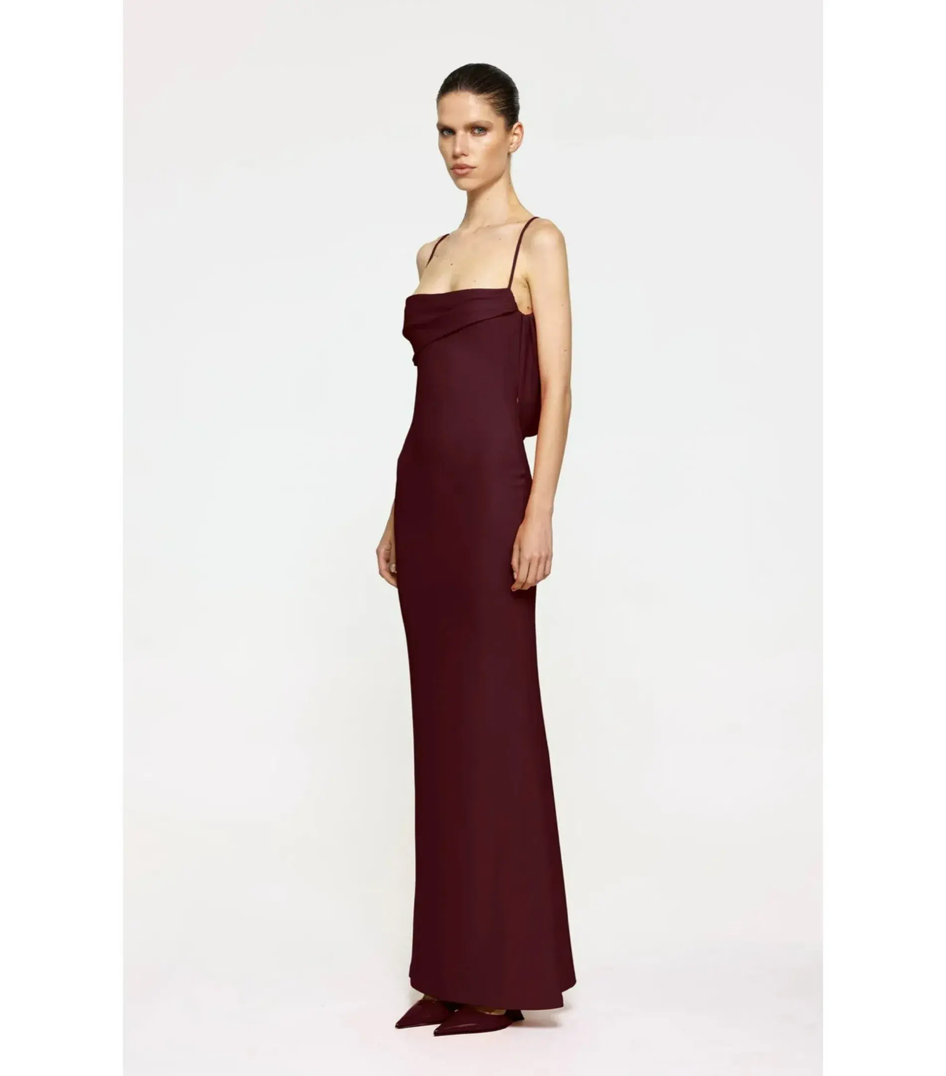 Effie Kats Havilland Maxi Gown in Wine Size AU 8 - Image 3