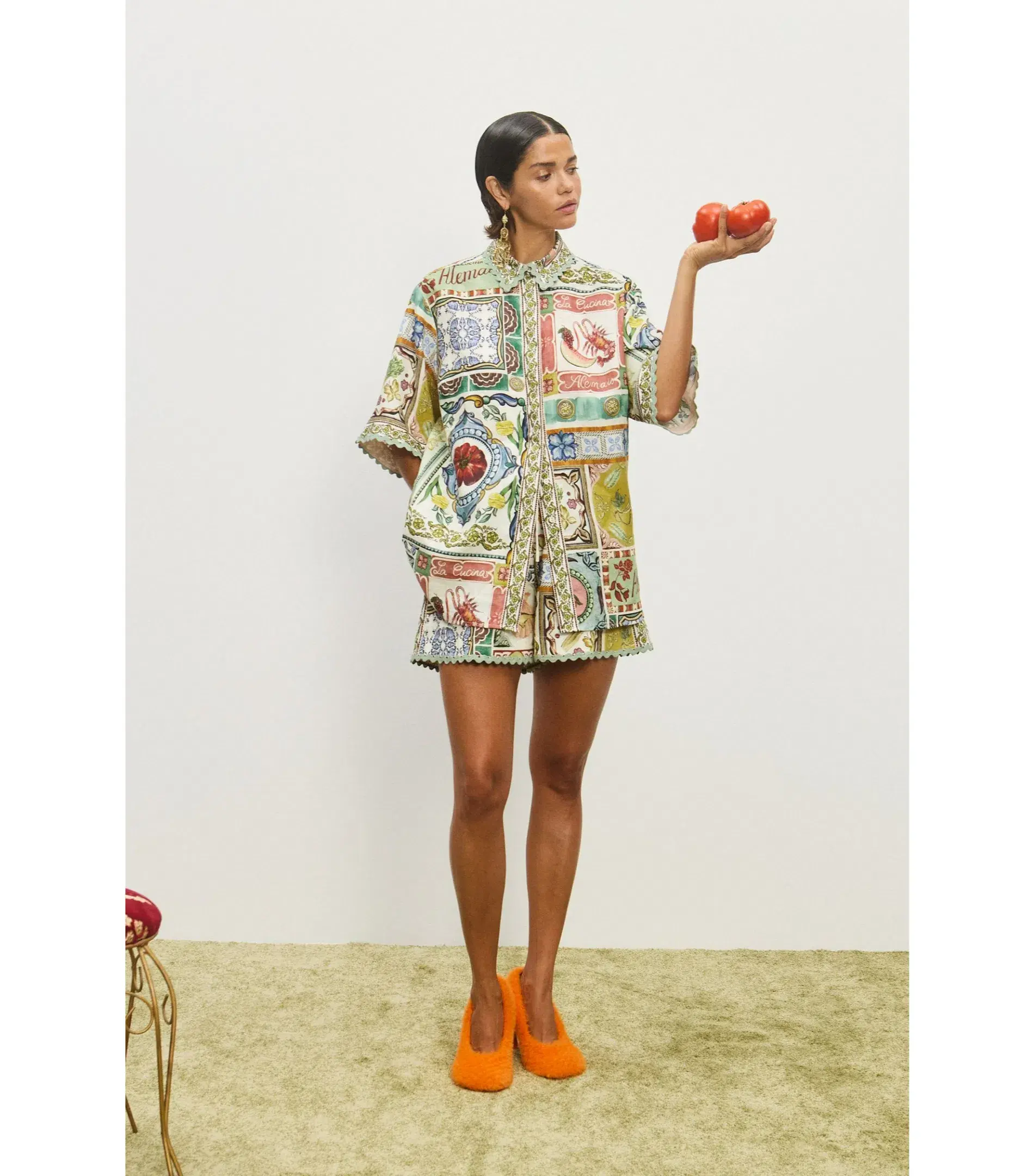 Alemais Tommasina Shirt and Short Set Print Size 6/8 - Image 1
