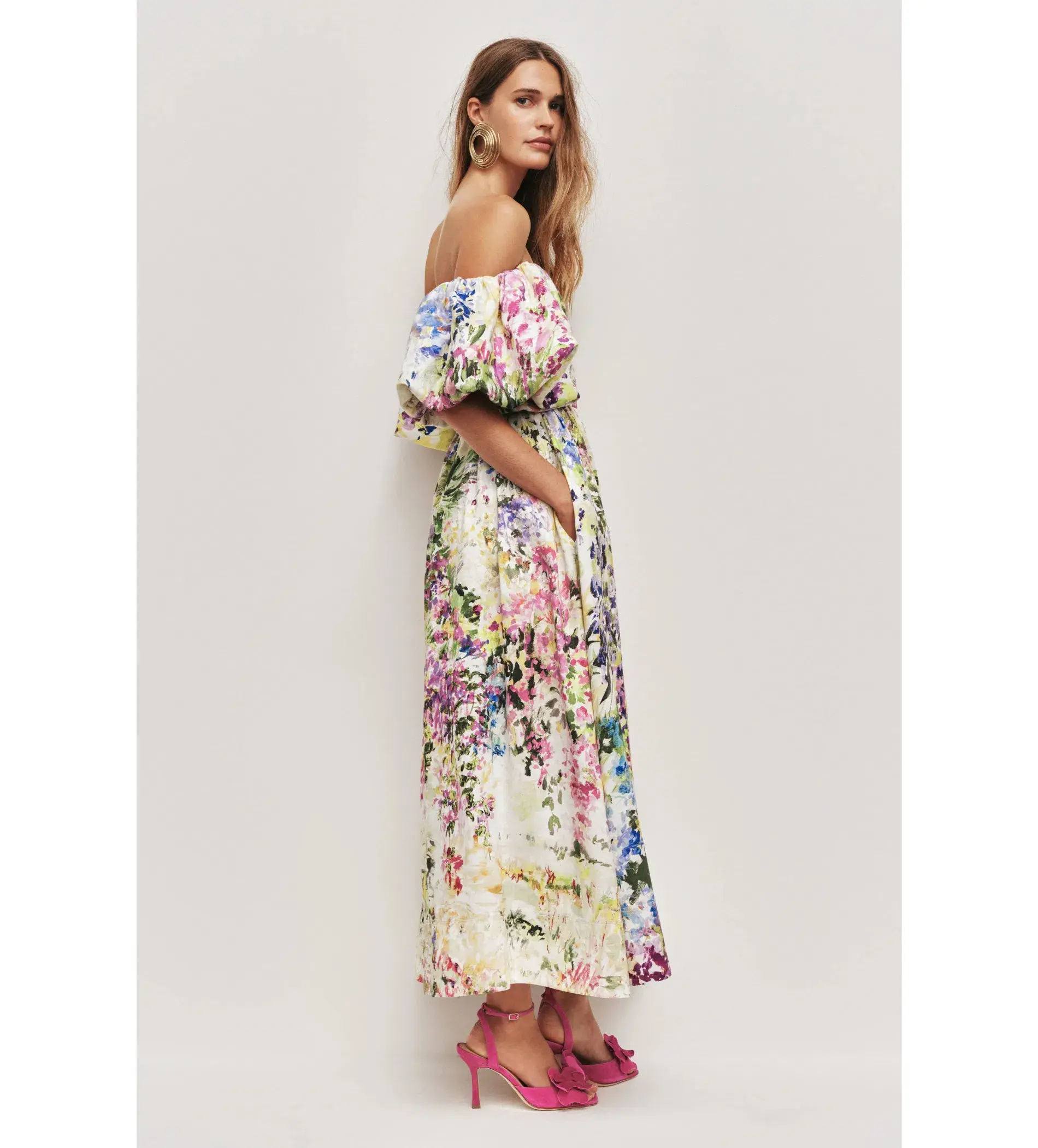 Aje Adina Midi Dress Lavandula Size 10 - Image 2