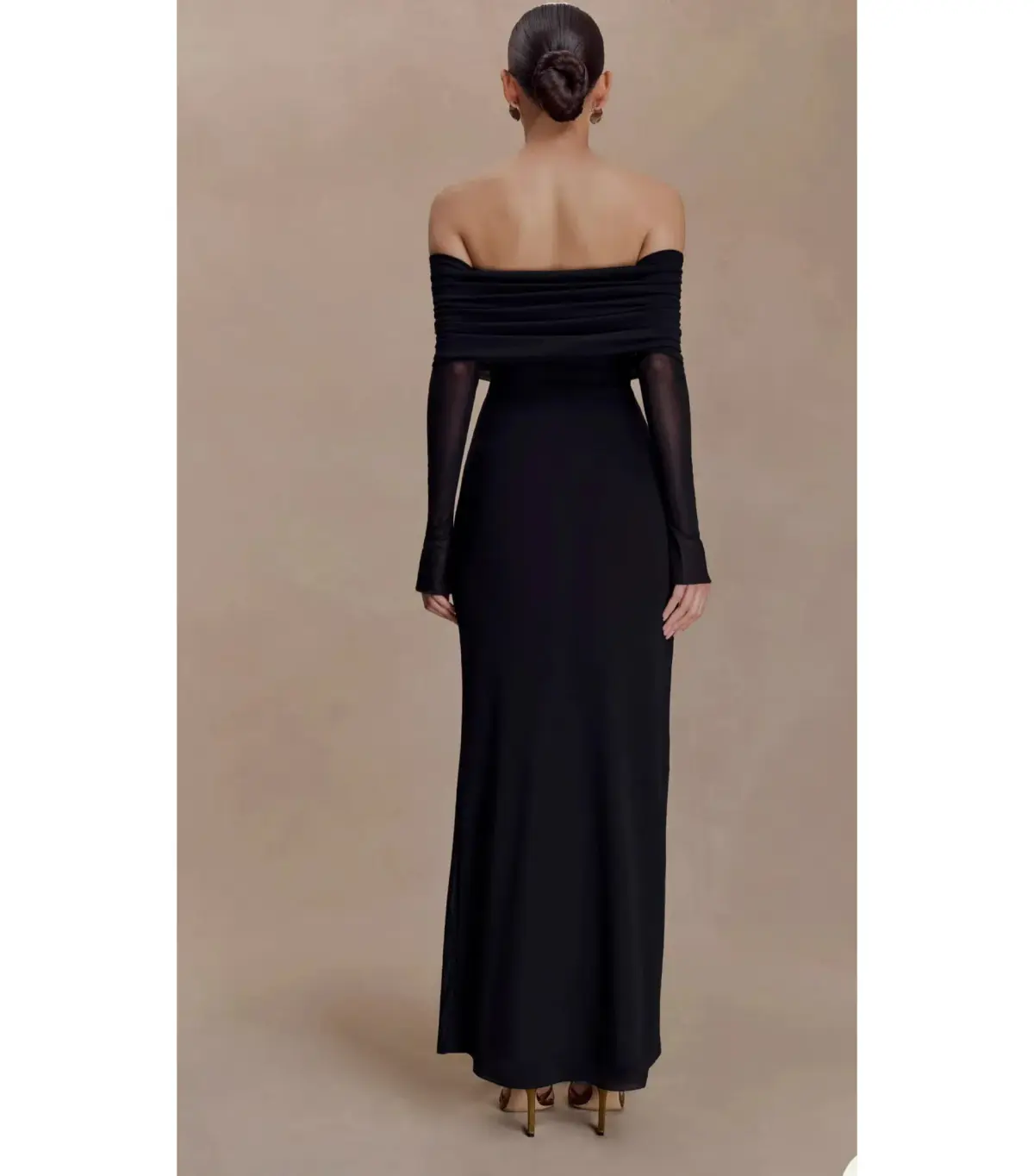 Meshki Josie Off Shoulder Maxi Dress Black Size AU 8 - Image 3