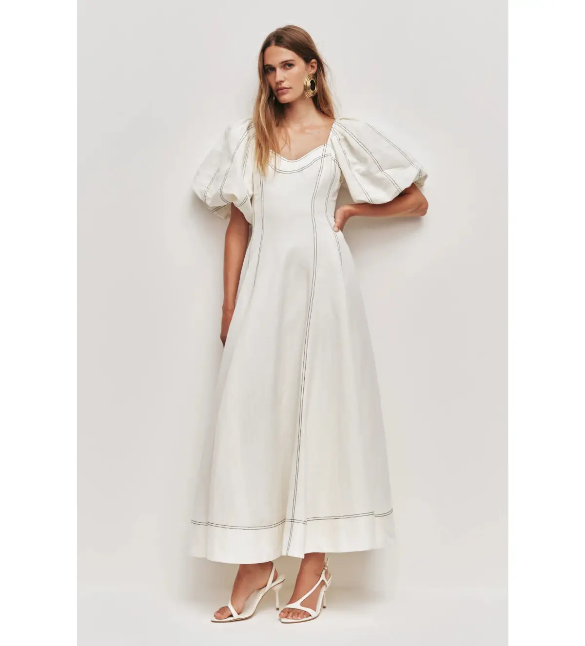 Aje Moderna Midi Dress Ivory Size 10 - Image 1