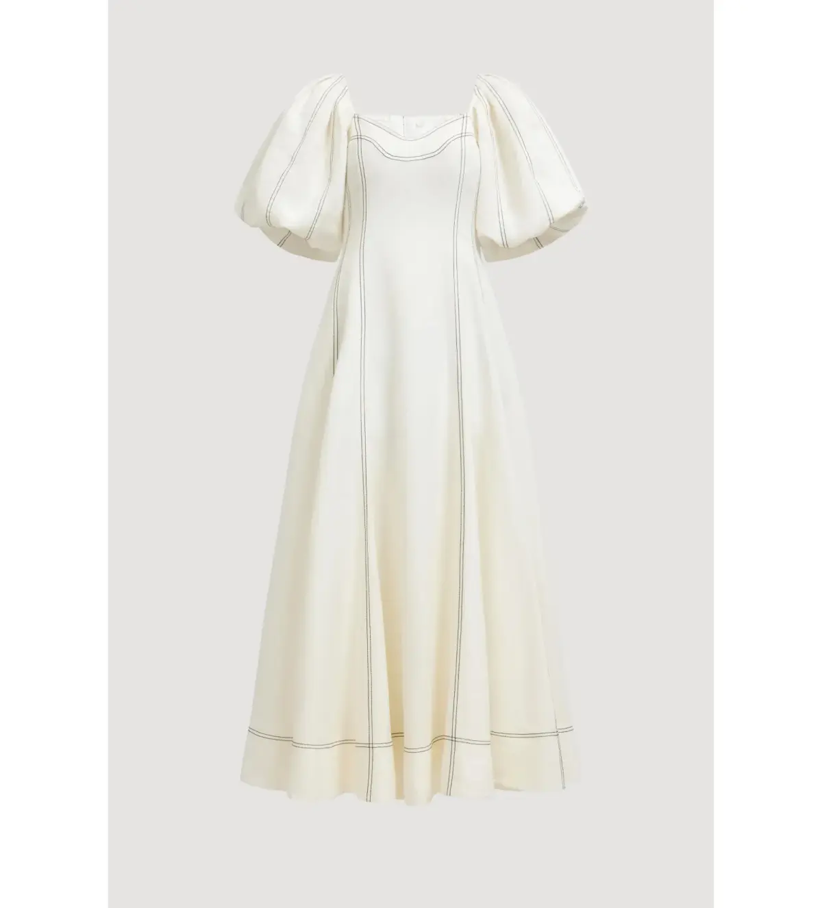 Aje Moderna Midi Dress Ivory Size 10 - Image 3