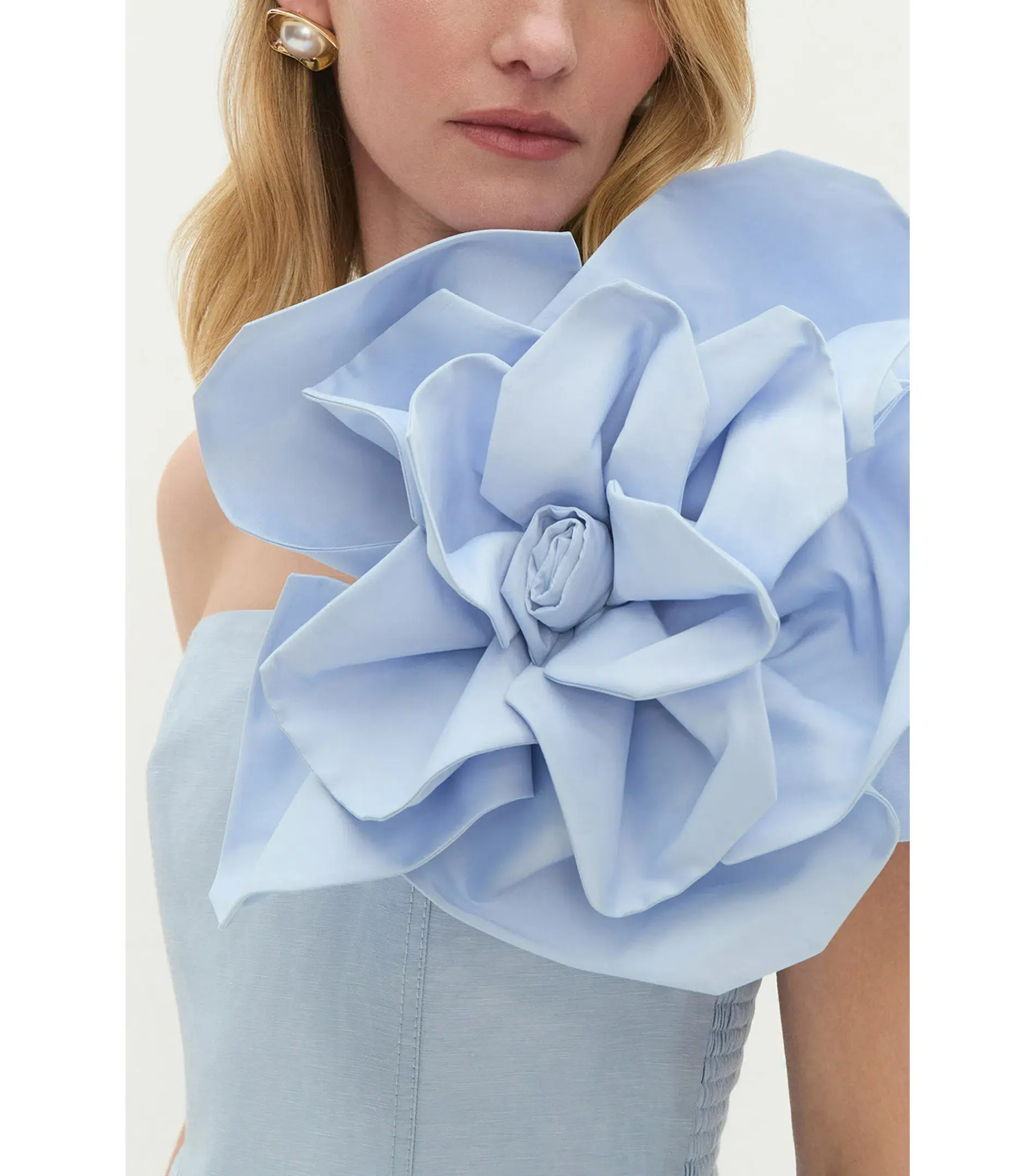 Aje Florence Mini Dress Icy Blue Size AU 6 - Image 3