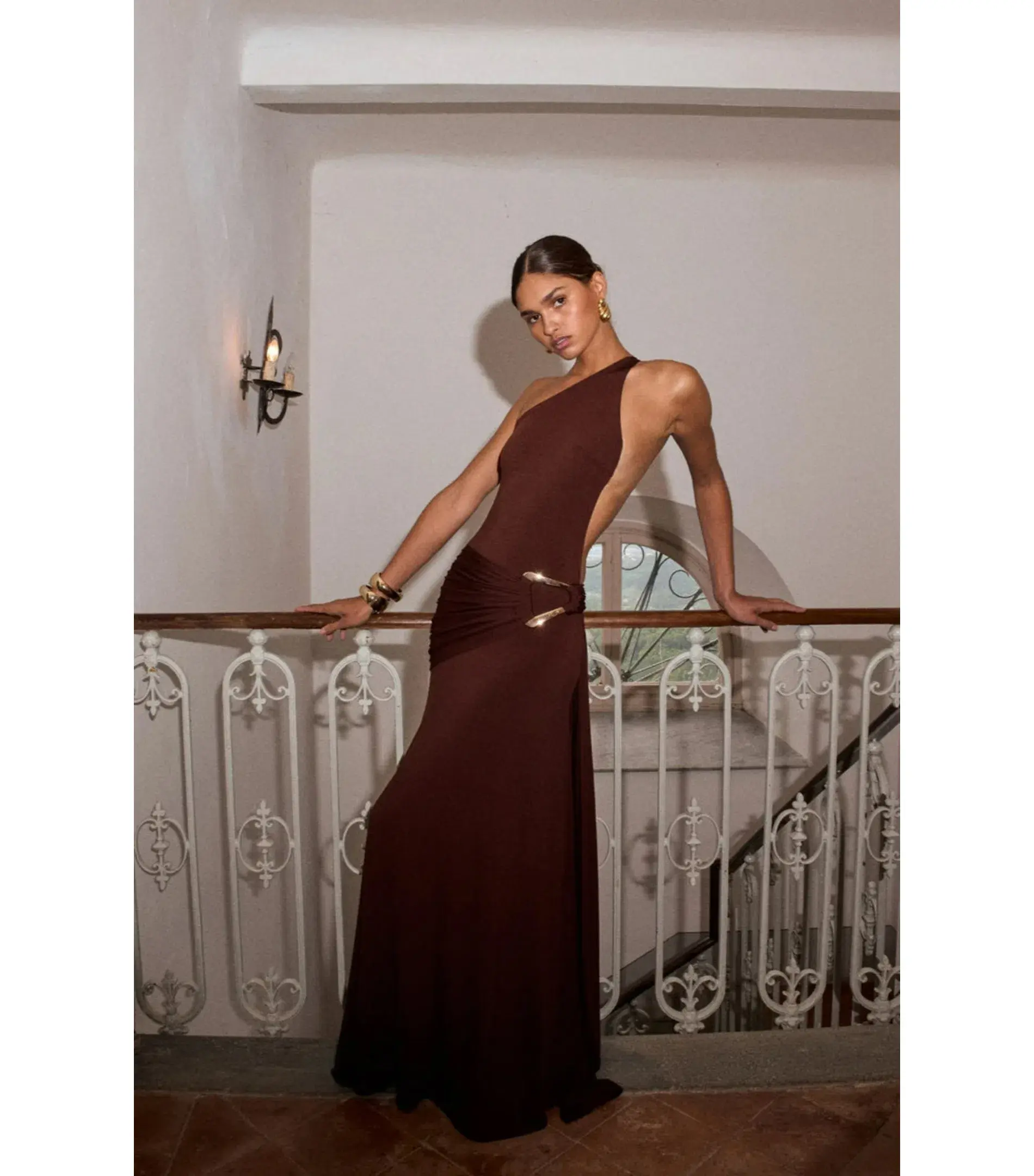 Ance Gria Gaia Maxi Gown Brown Size XS / AU 6 - Image 3
