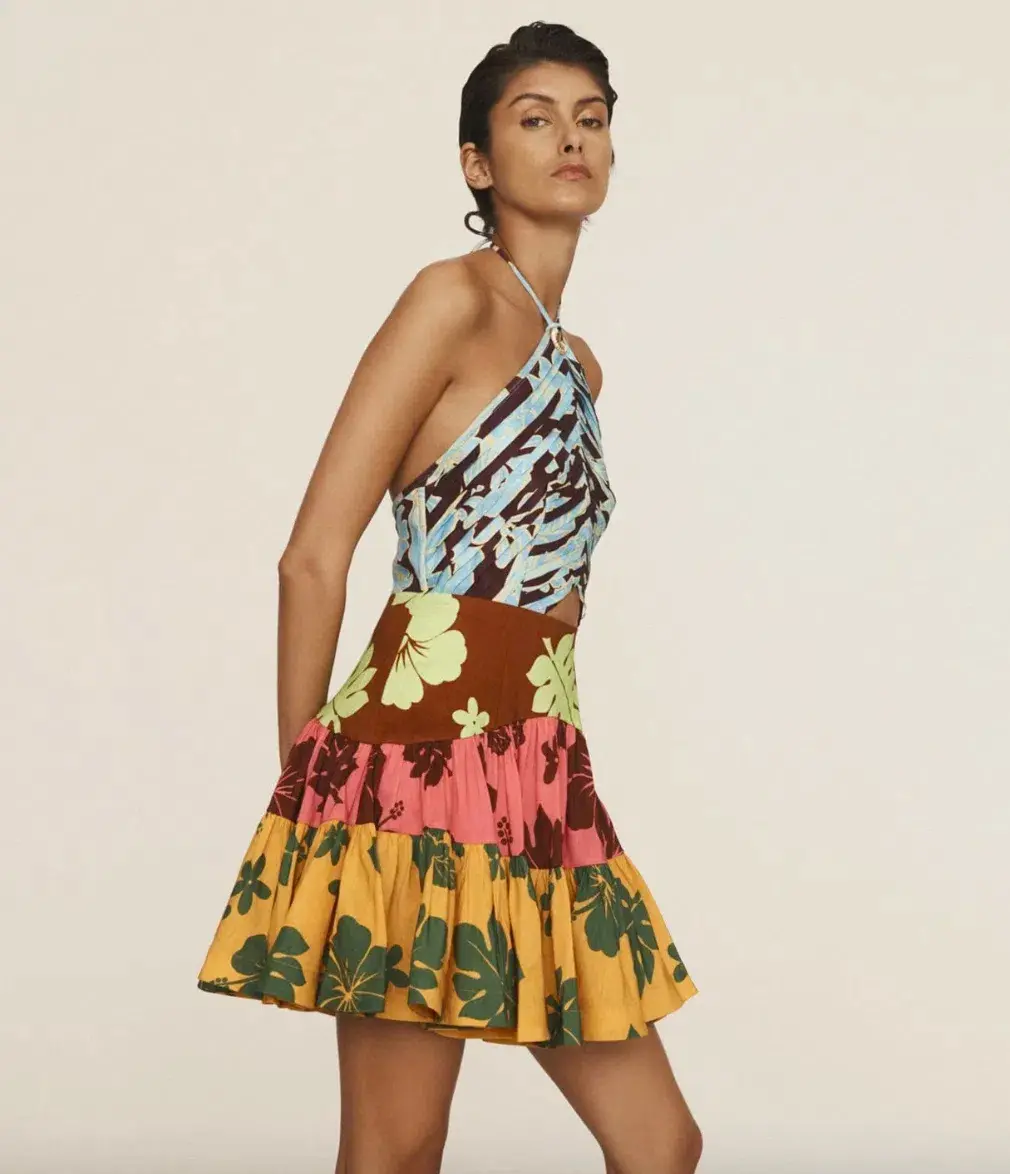 Alemais Poppy Spliced Mini Dress - Image 4