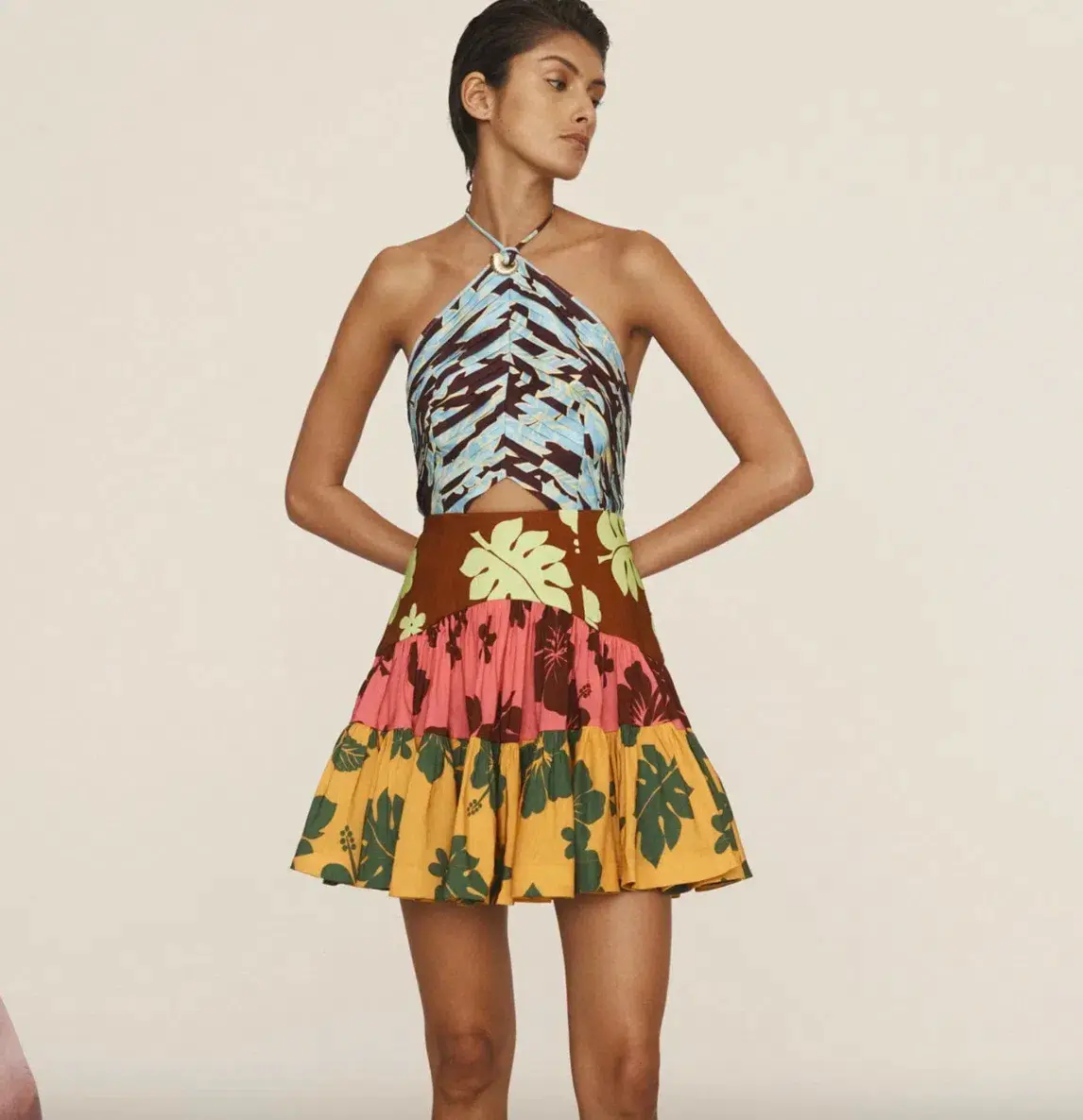 Alemais Poppy Spliced Mini Dress - Image 1
