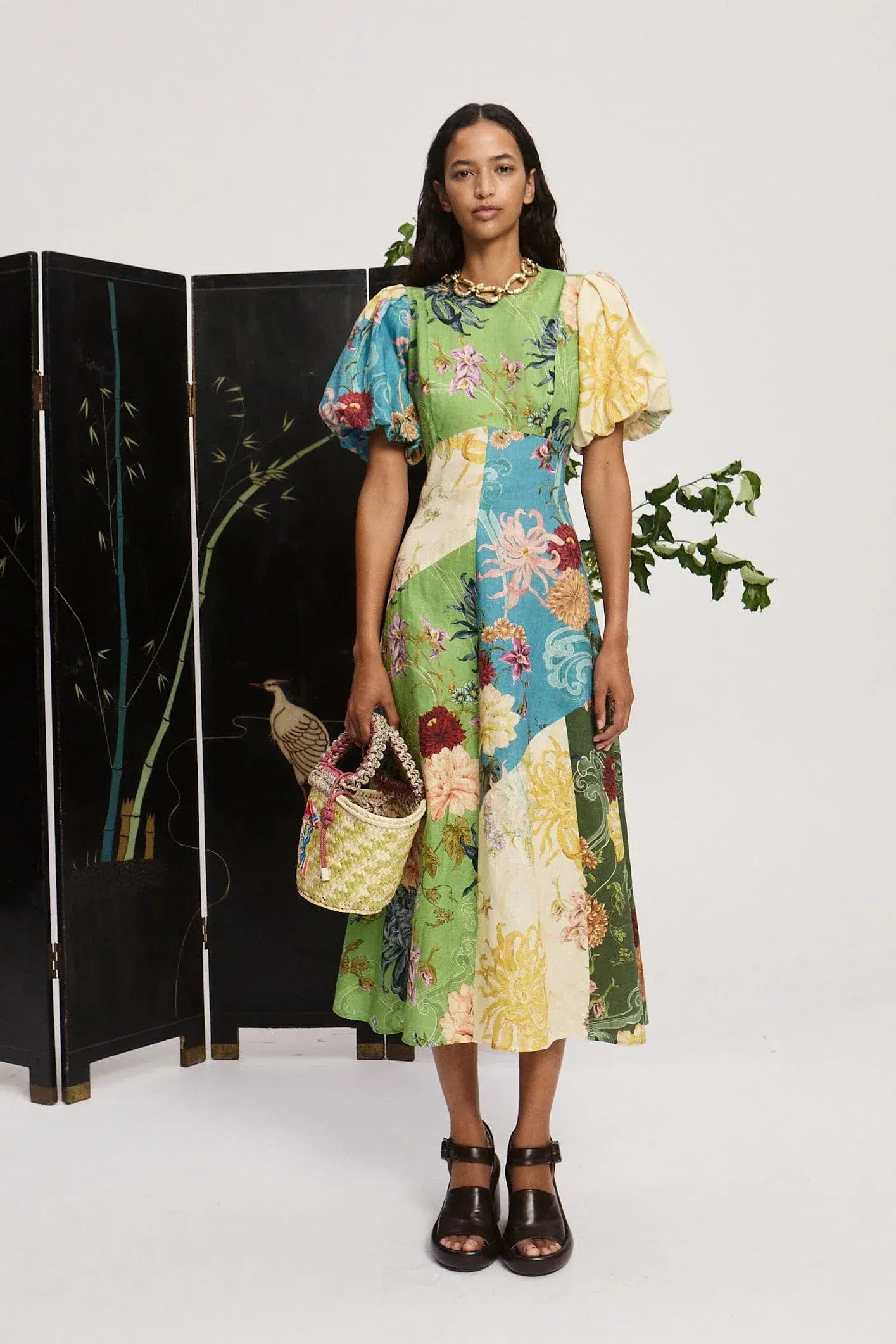 Alemais Avery Spliced Midi Dress - Image 1