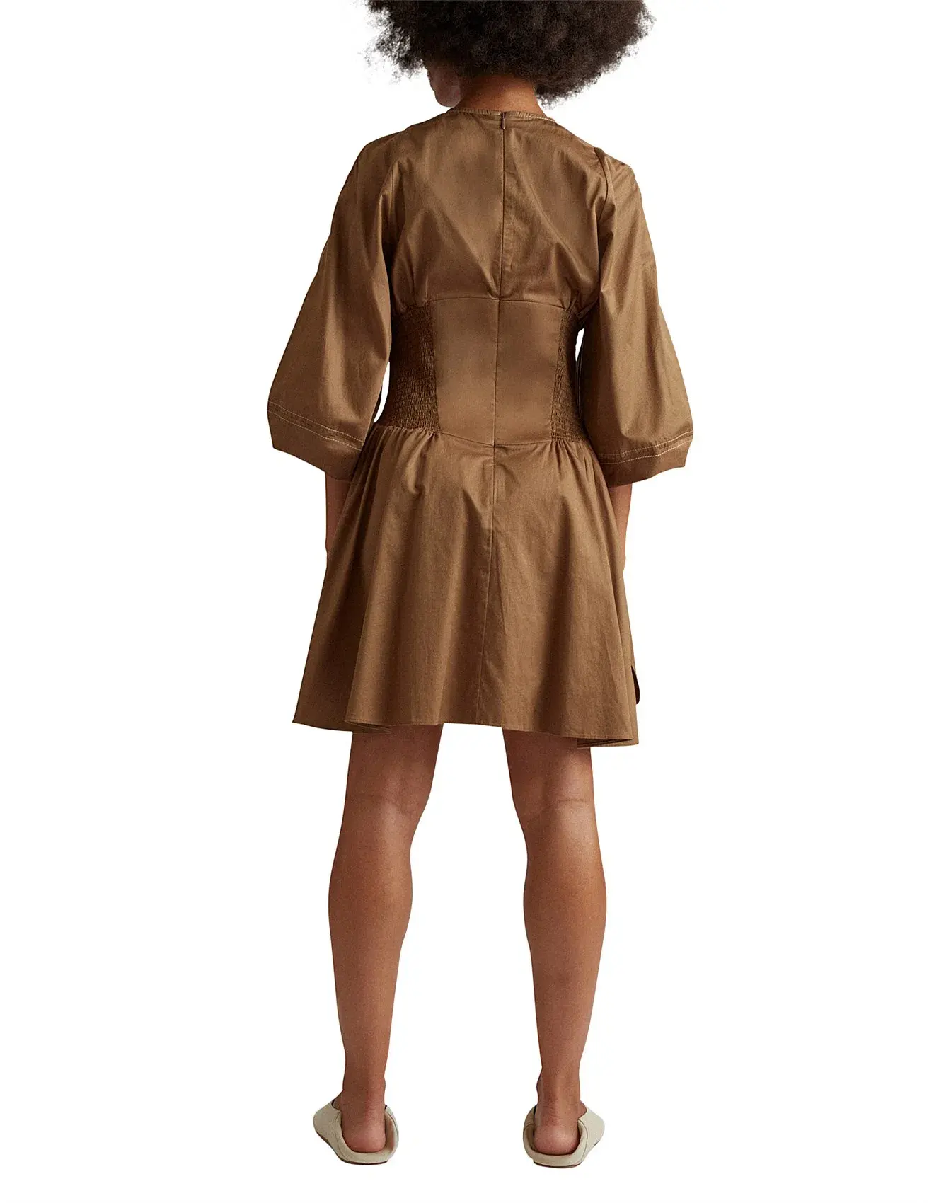 Camilla and Marc - Willis Walnut Cotton Mini Dress - Image 3