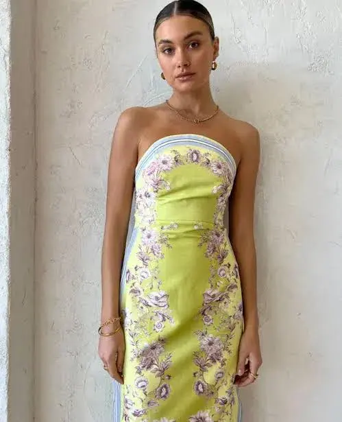 ALEMAIS MARLOW BODICE DRESS MULTI PRINT - Image 1