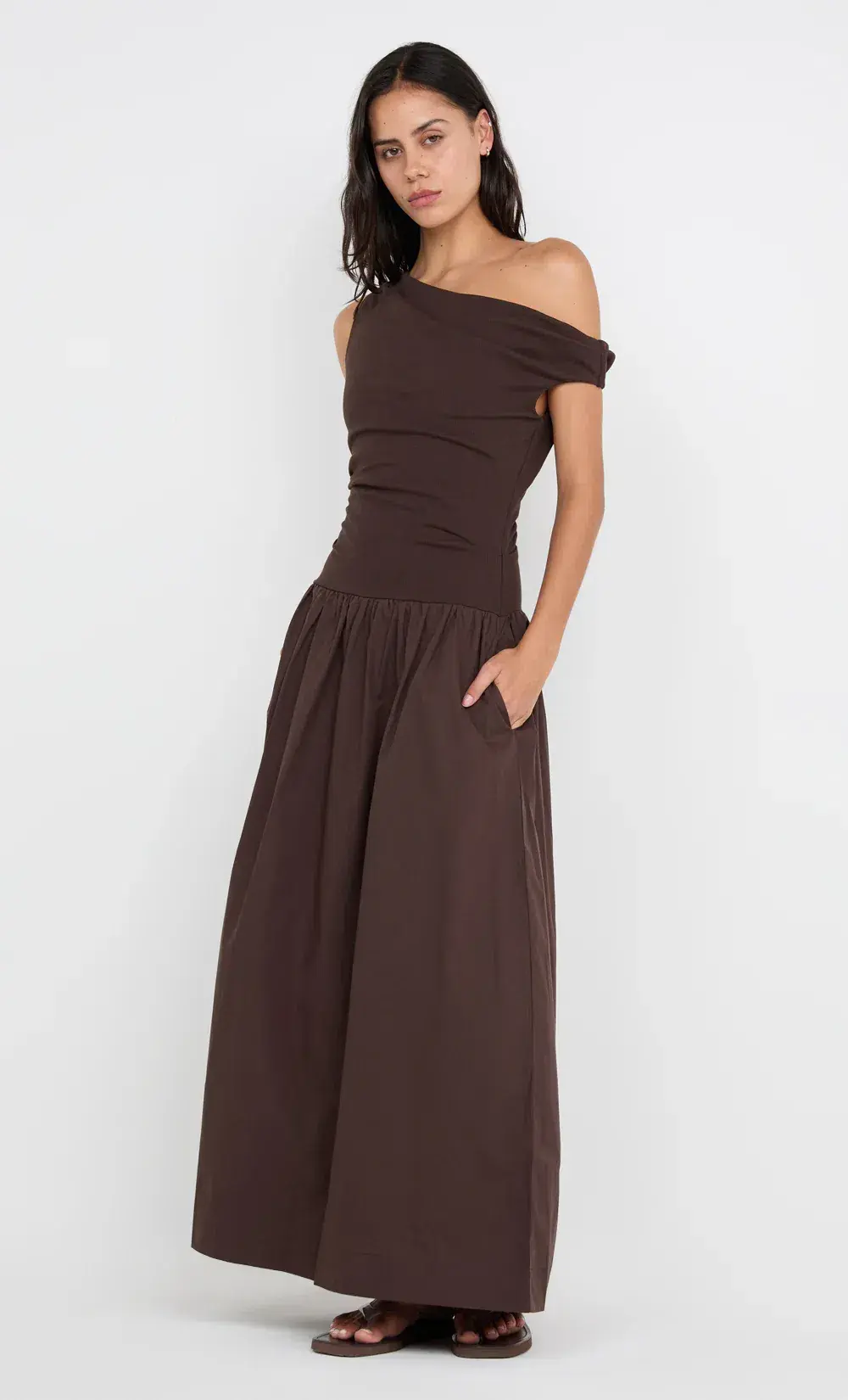 Bec and Bridge Freya Asym Maxi Dress - Dark Chocolate (AU 10) - Image 2