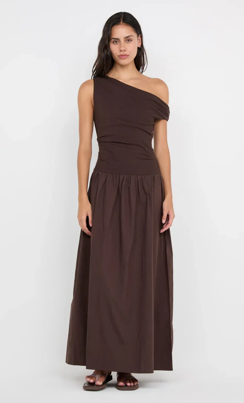 Bec and Bridge Freya Asym Maxi Dress - Dark Chocolate (AU 10) - Image 1