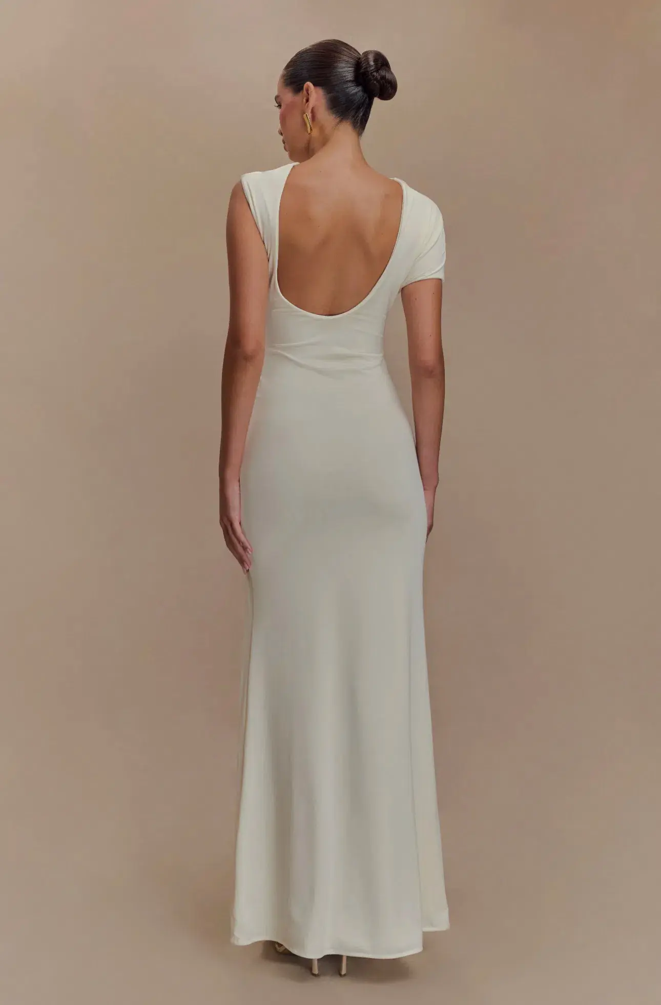 Meshki Kaida Slinky Maxi Dress Ivory Size S / AU 8 - Image 3