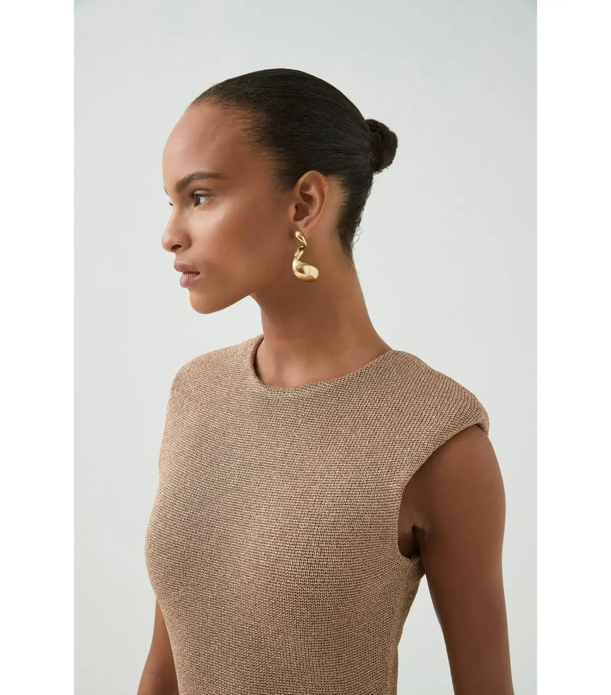Aje Breeze Knit Midi Dress Rose Gold Size XS / AU 6 - Image 3