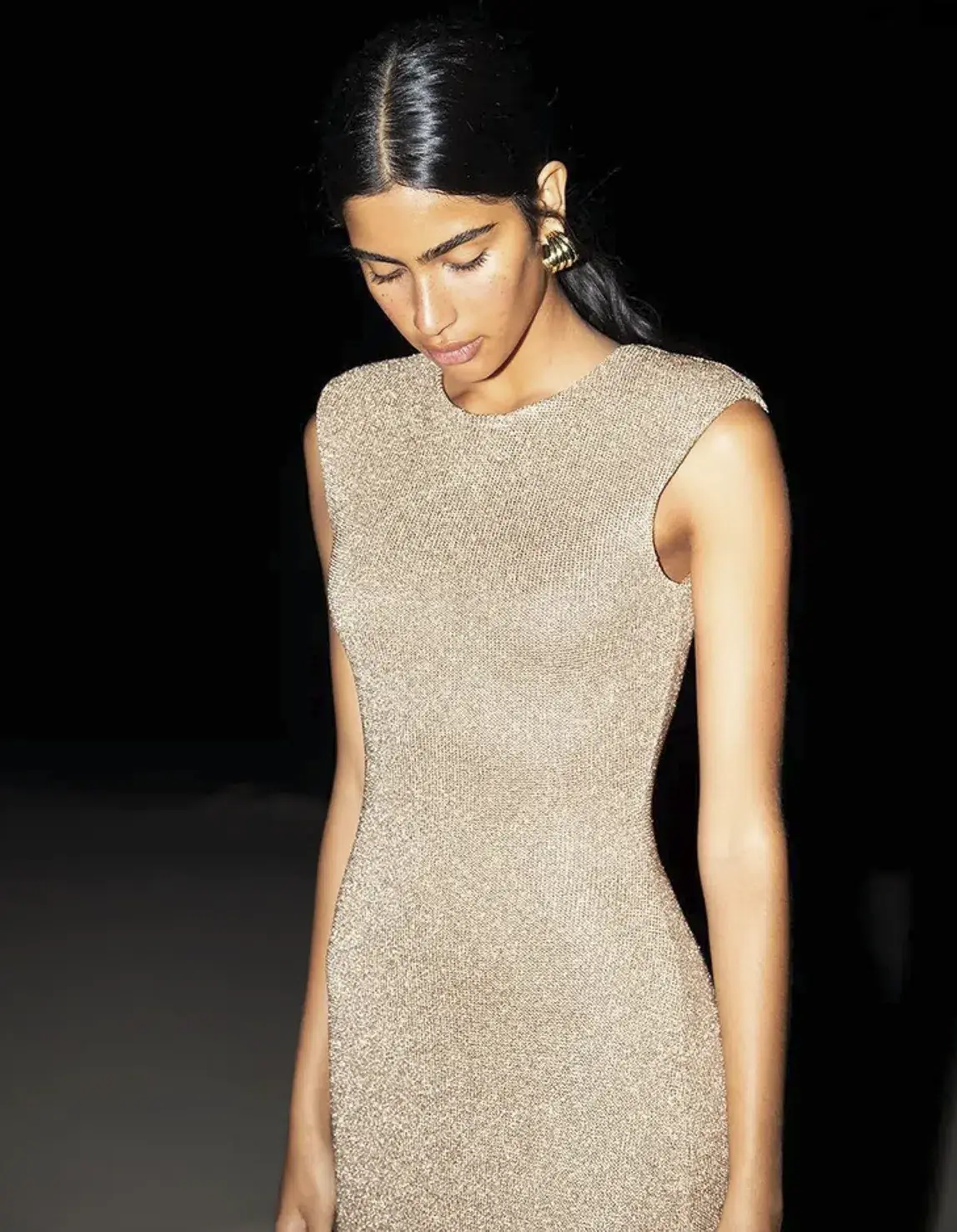 AJE Breeze Knit Midi Dress - Rose Gold 3size XS - Image 2