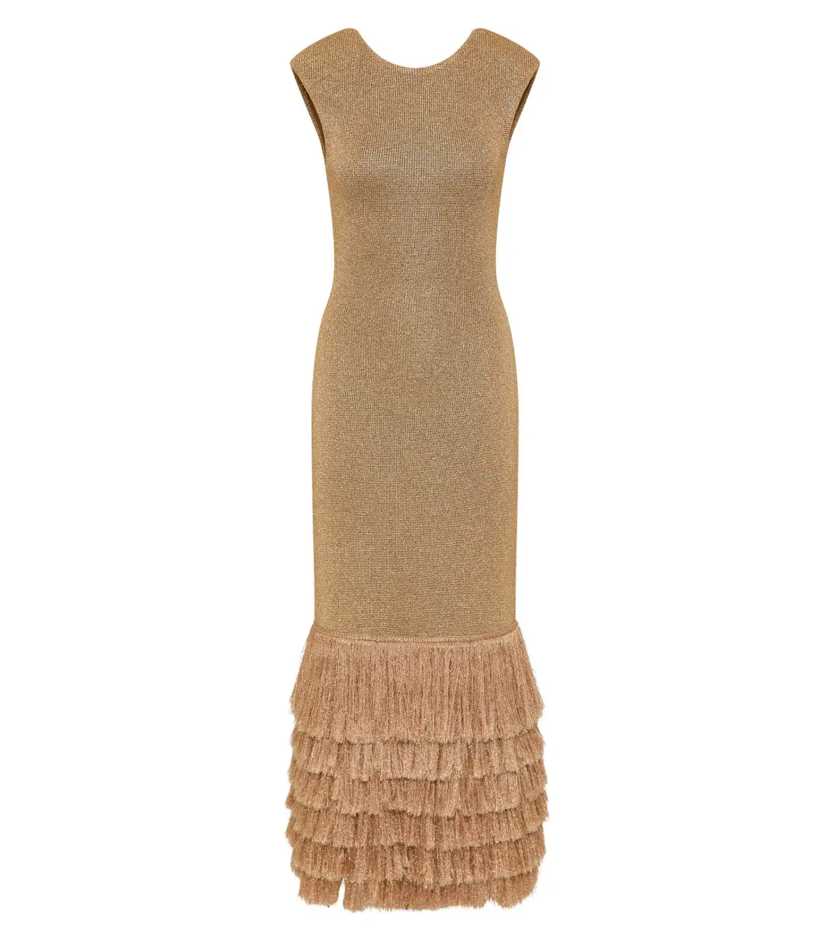 Aje Breeze Knit Midi Dress Rose Gold Size XS / AU 6 - Image 6