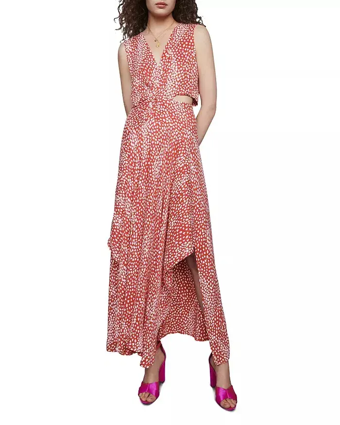Maje Renila Red Leopard Print Maxi - Image 1