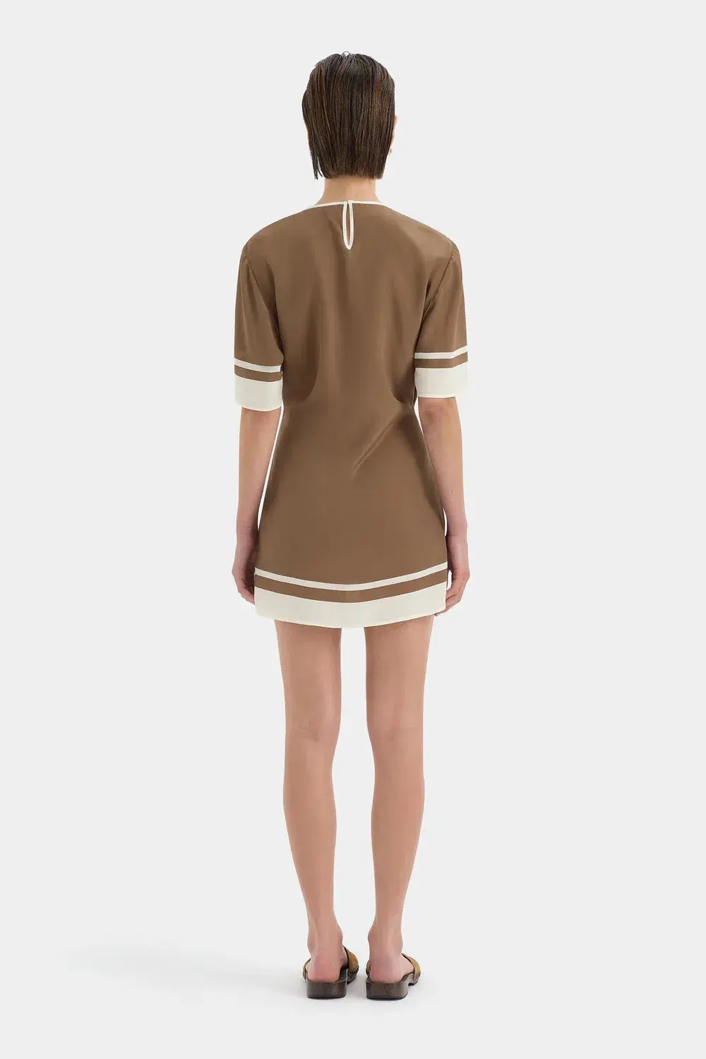 Almara Mini Dress Brown Size 10 - Image 2
