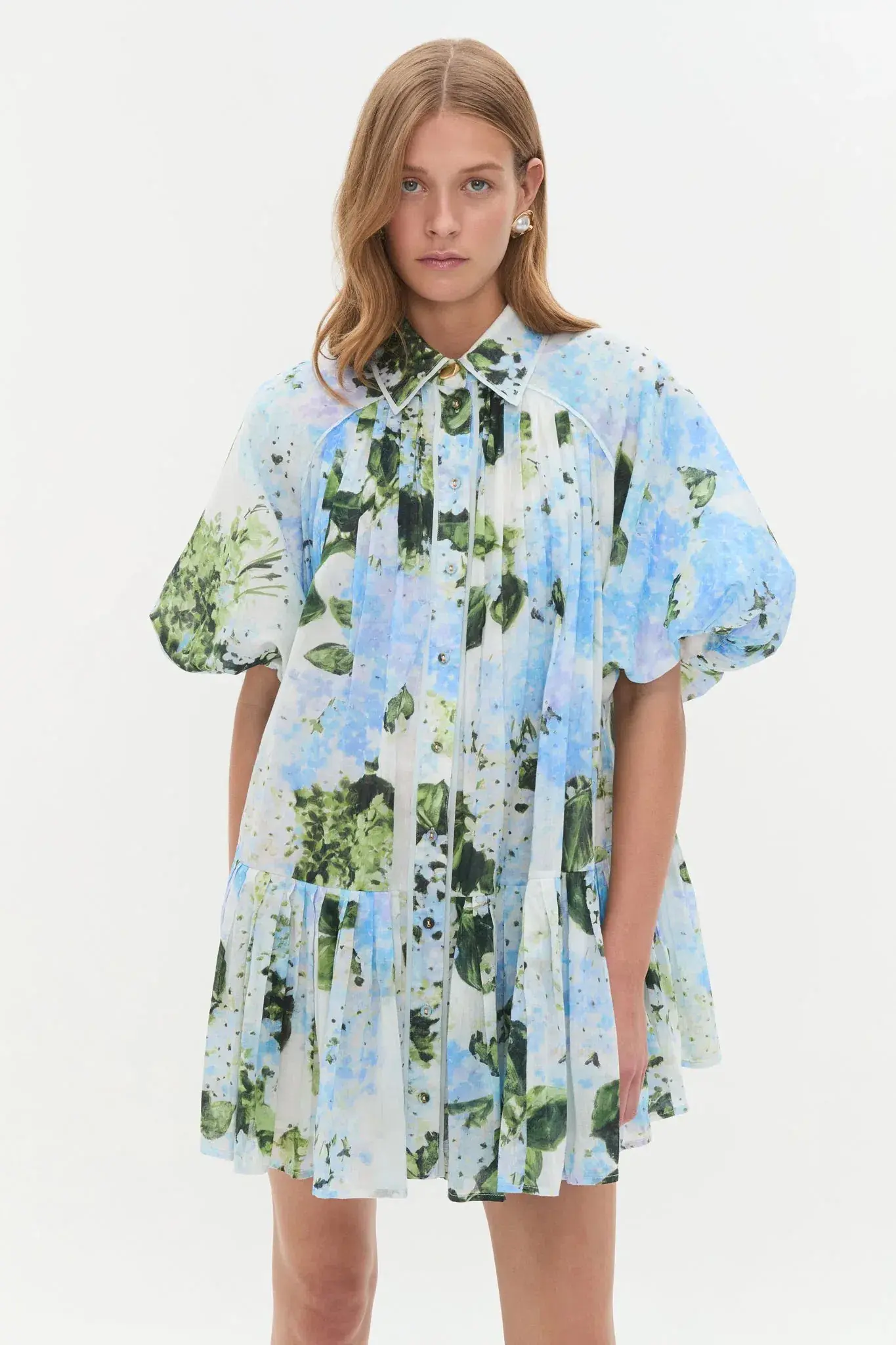 Aje Anthea Mini Smock Dress Blue Size 10 - Image 1