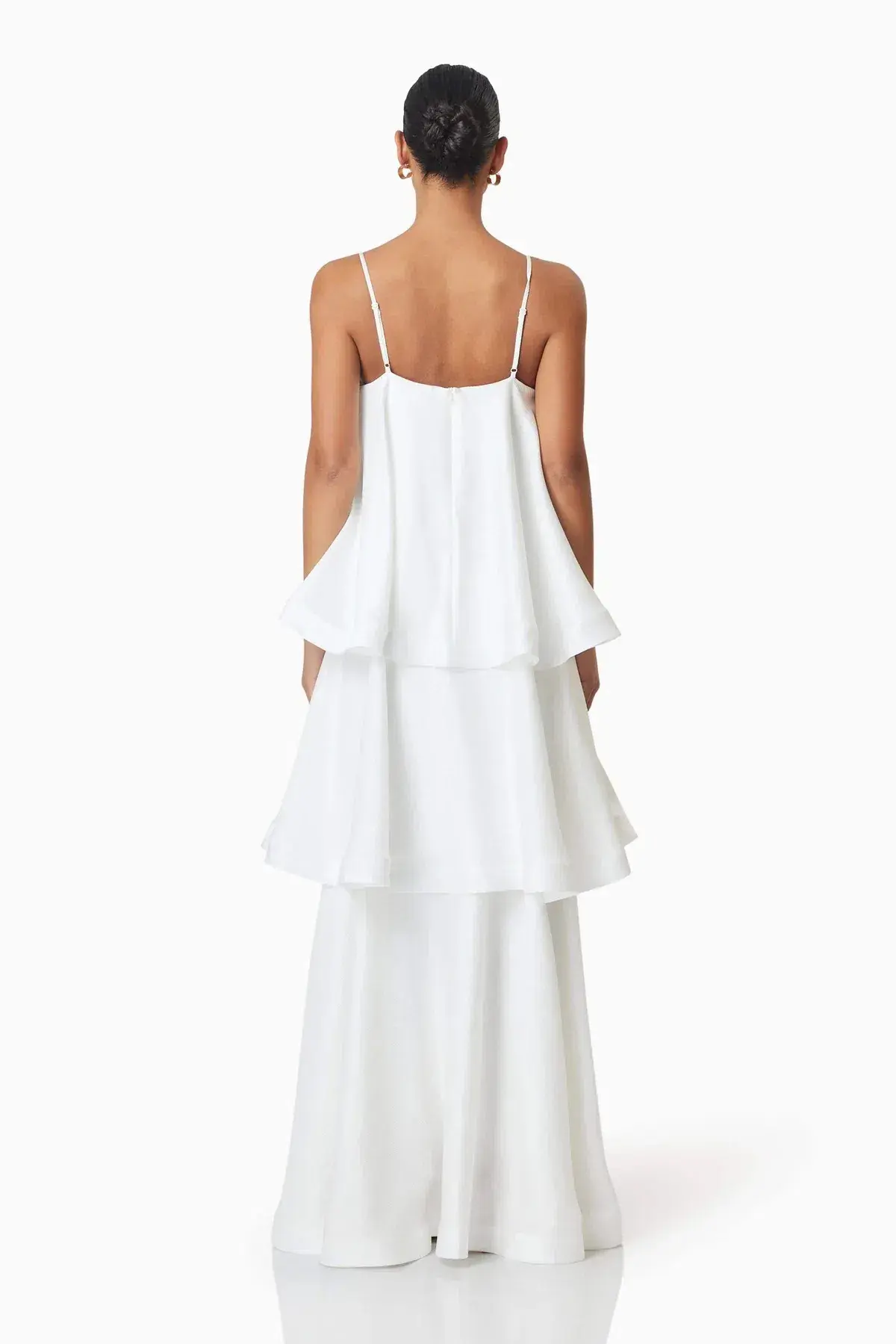 Elliatt Tilly Tiered Maxi Dress in White Size XL - Image 2